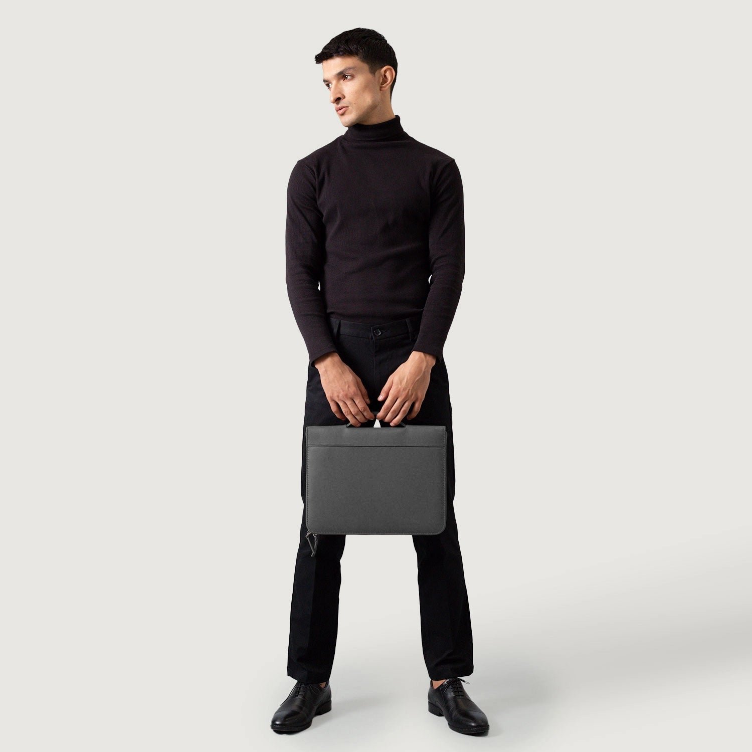 The Eclectic Grey Leather Folio Organizer - Image 8