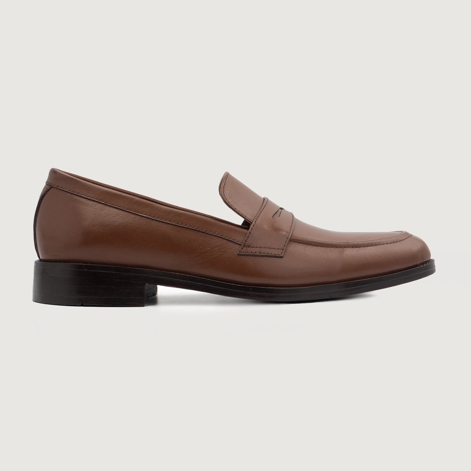 Baxton Brown Leather Loafers - Image 2