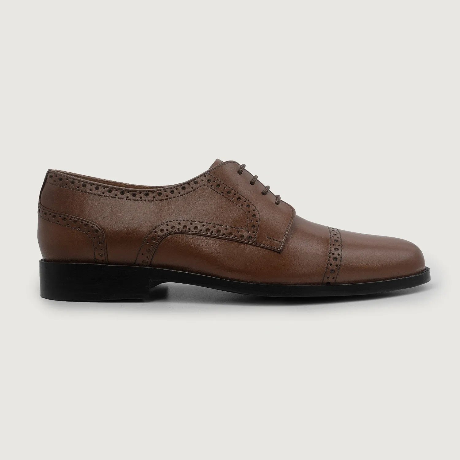 Dirk Brogues Derby Brown Leather Shoes - Image 2
