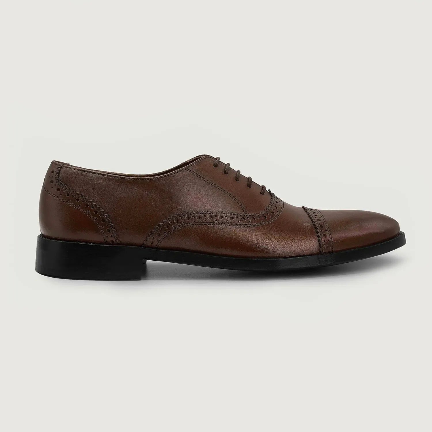 Greyson Brogues Oxford Brown Leather Shoes - Image 2