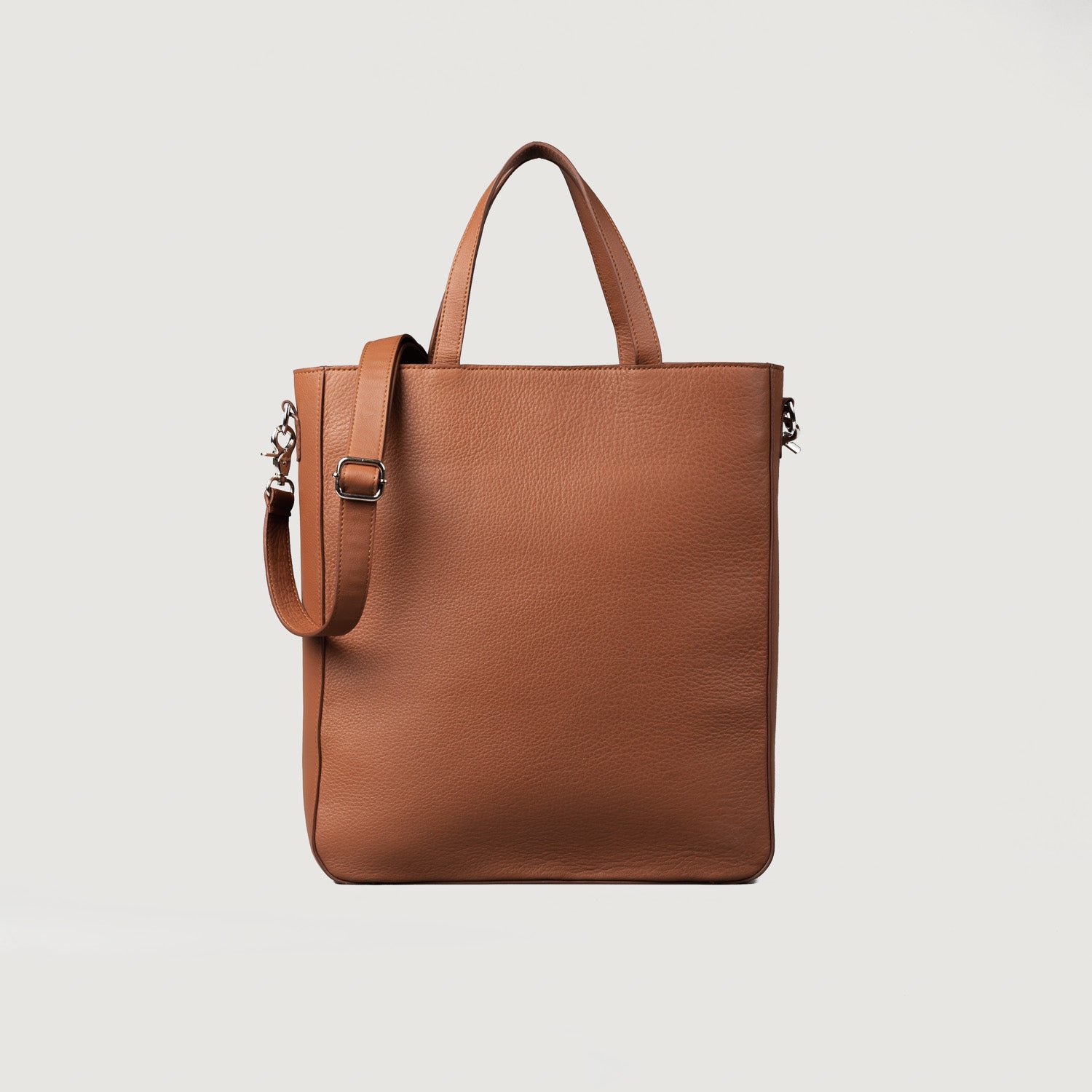 The Poet Brown Leather Tote Bag - Image 4