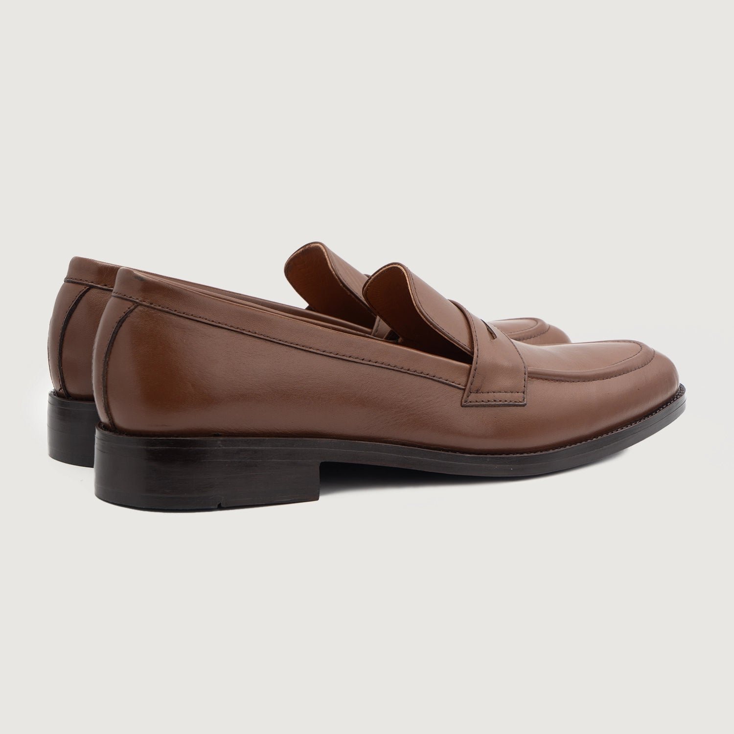 Baxton Brown Leather Loafers - Image 3