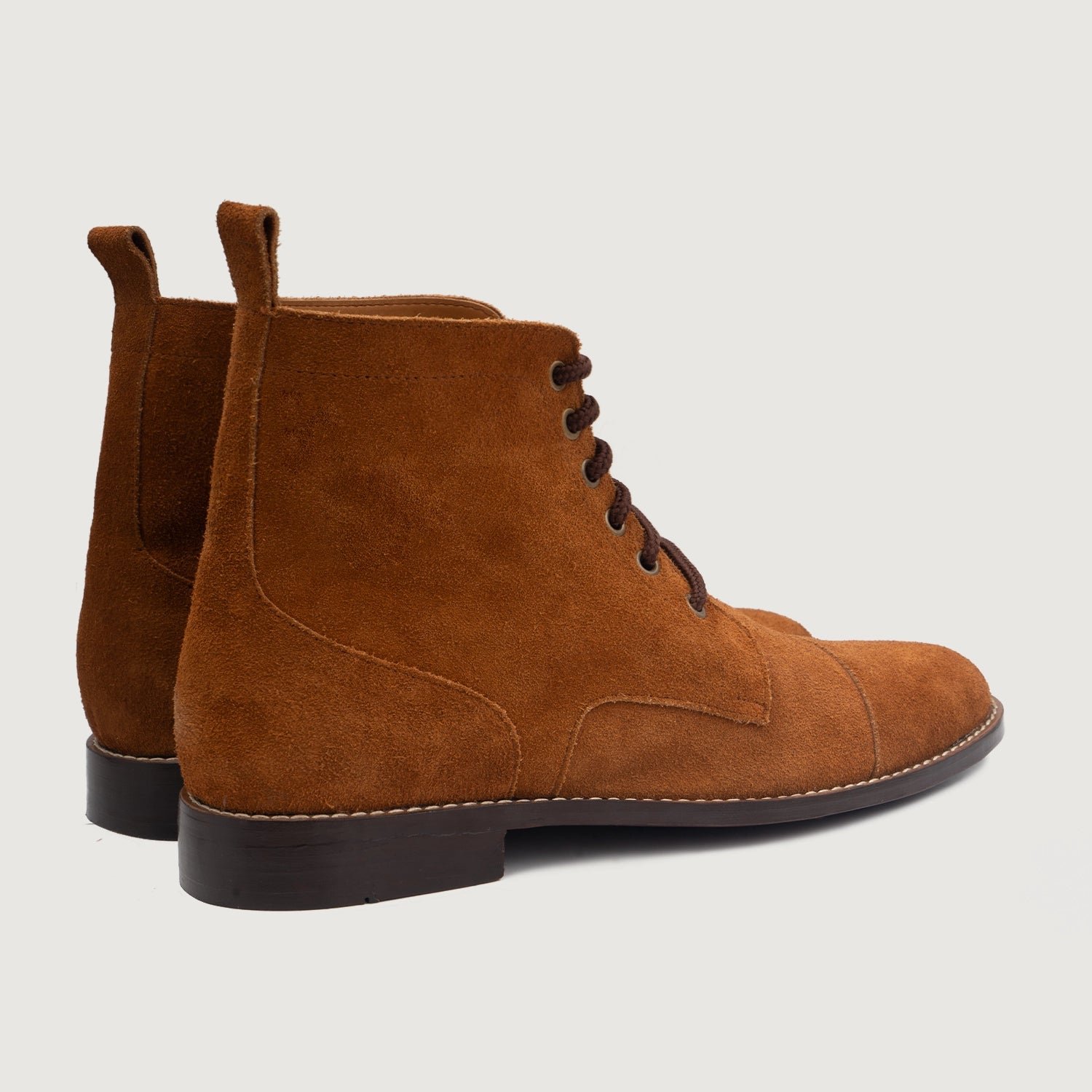 Knight Derby Brown Suede Leather Boots - Image 3