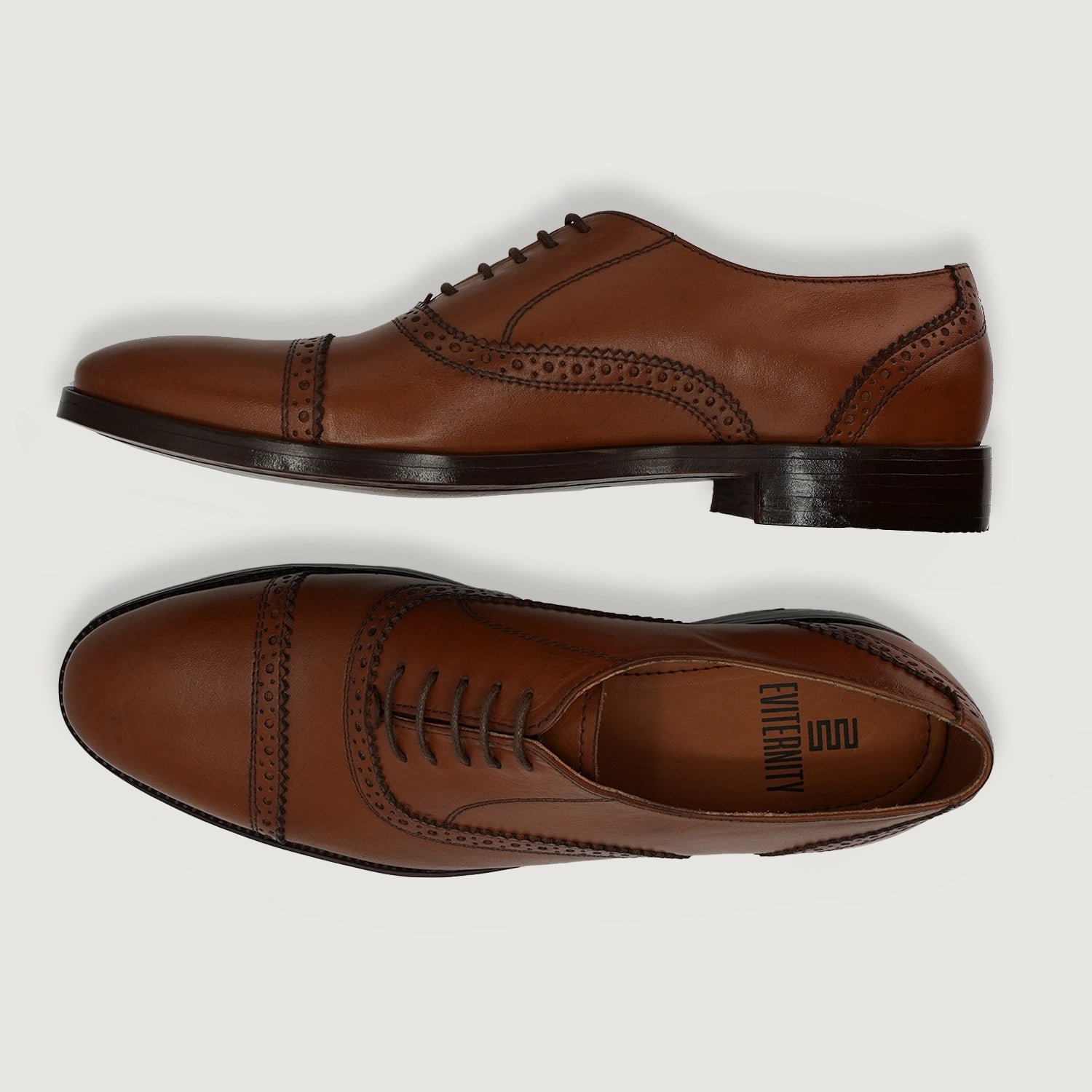 Greyson Brogues Oxford Tan Leather Shoes - Image 3