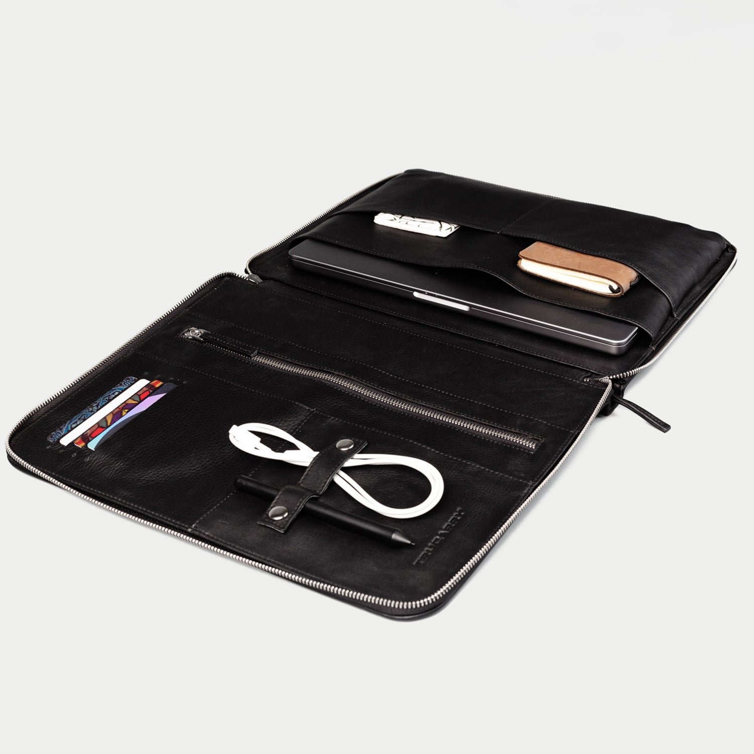 The Eclectic Black Leather Folio Organizer - Image 5