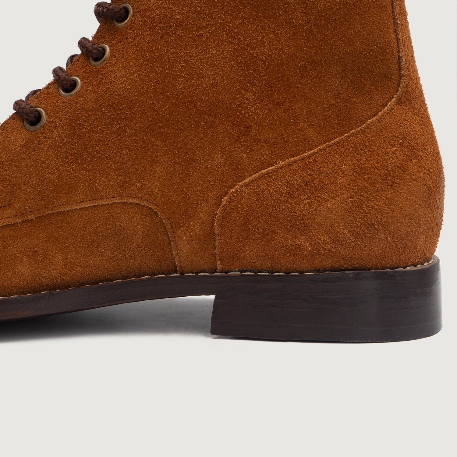Knight Derby Brown Suede Leather Boots - Image 4