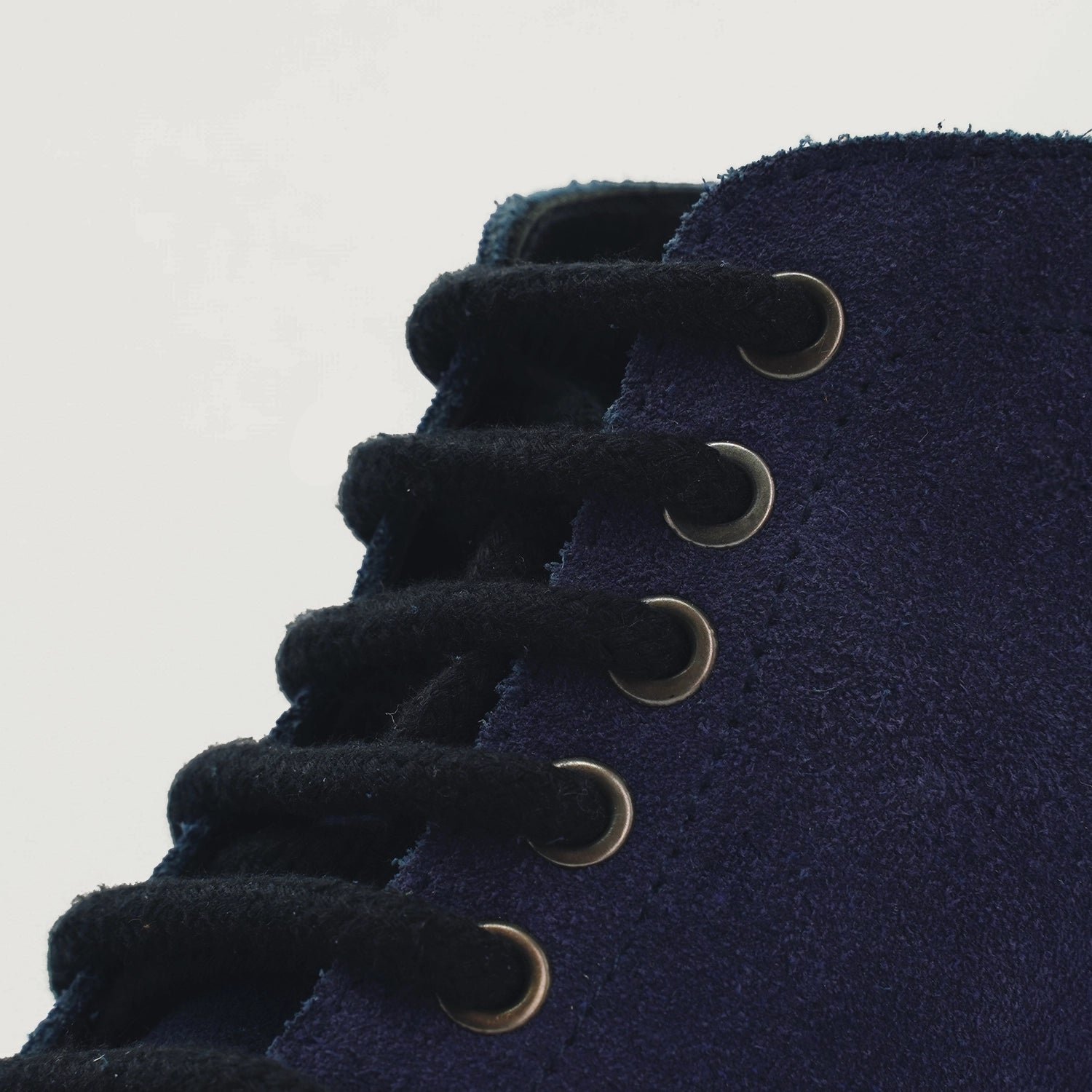 Knight Derby Midnight Blue Suede Leather Boots - Image 4