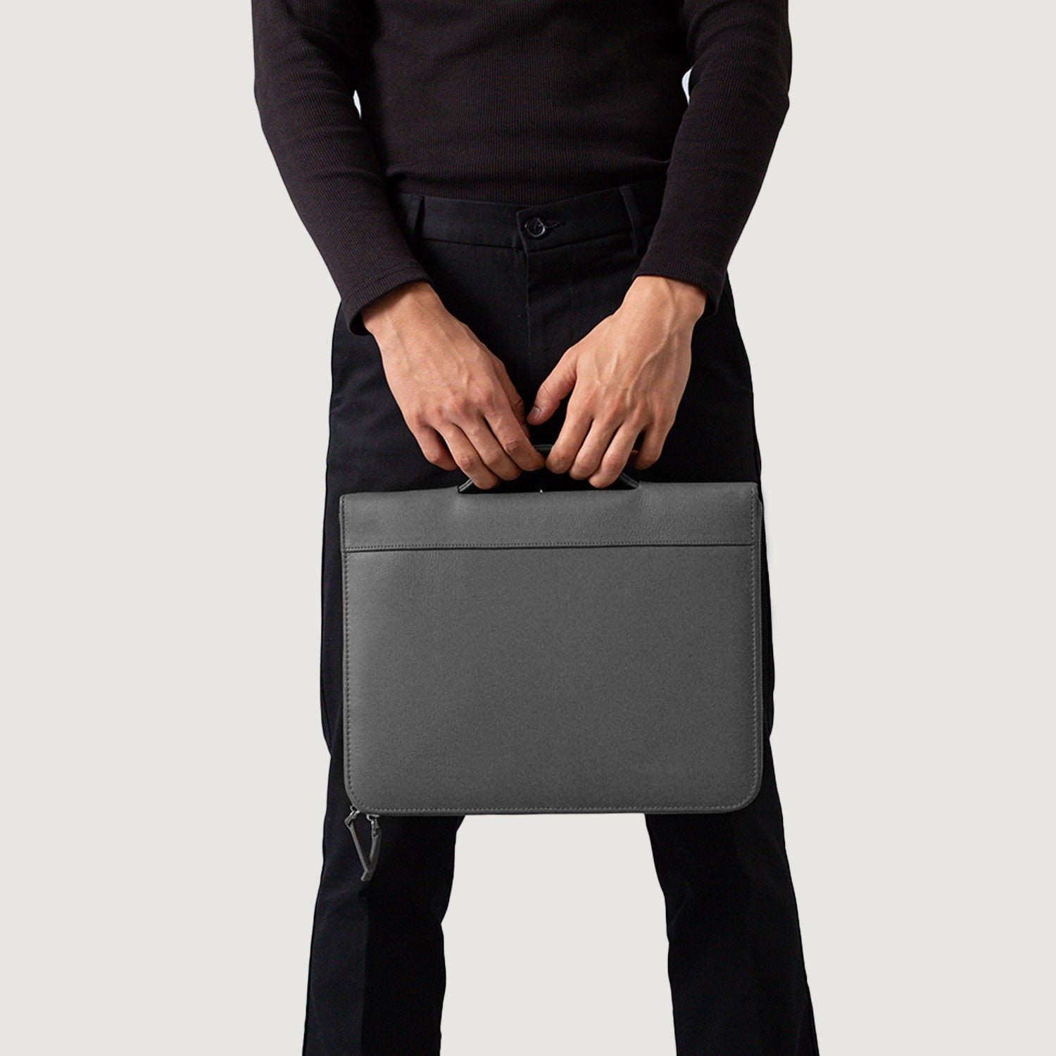 The Eclectic Grey Leather Folio Organizer - Image 10