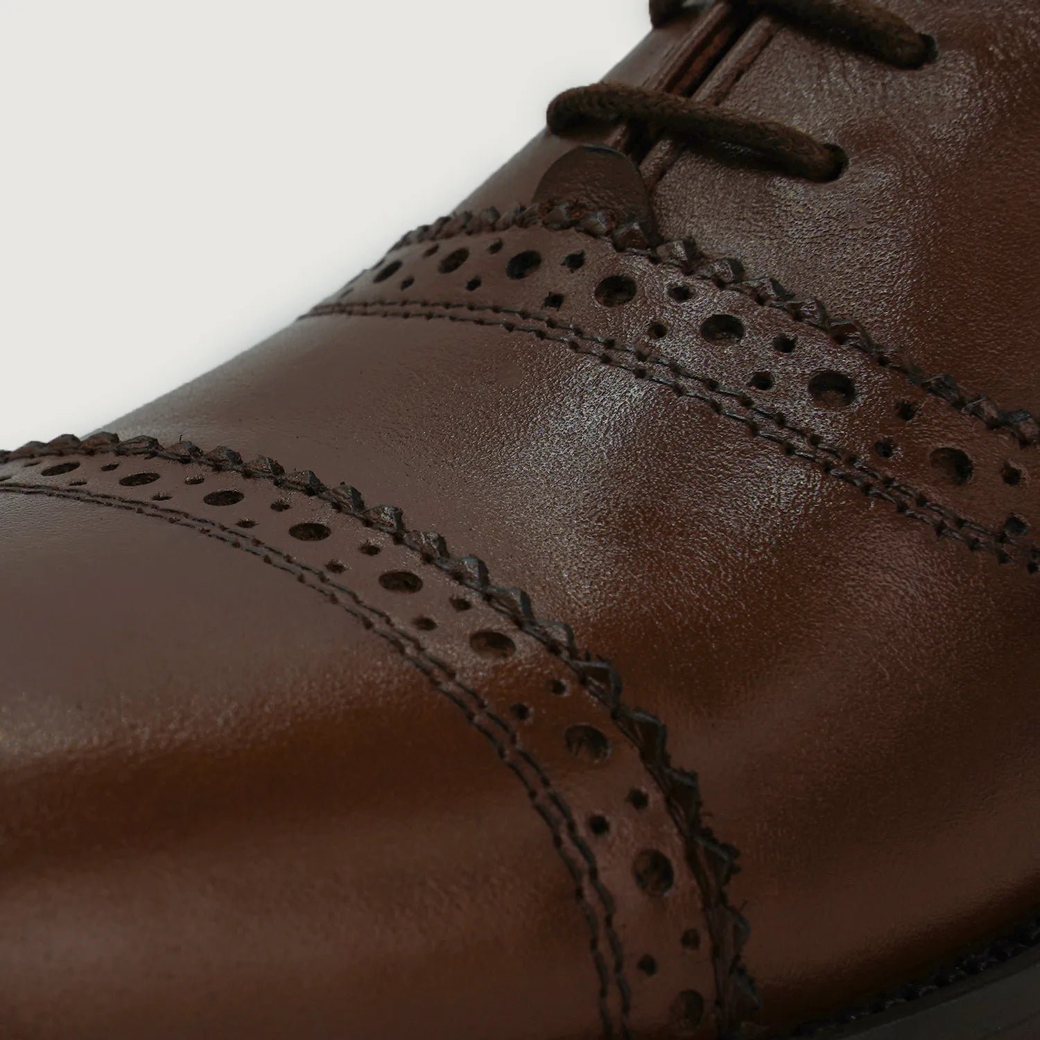 Greyson Brogues Oxford Brown Leather Shoes - Image 5