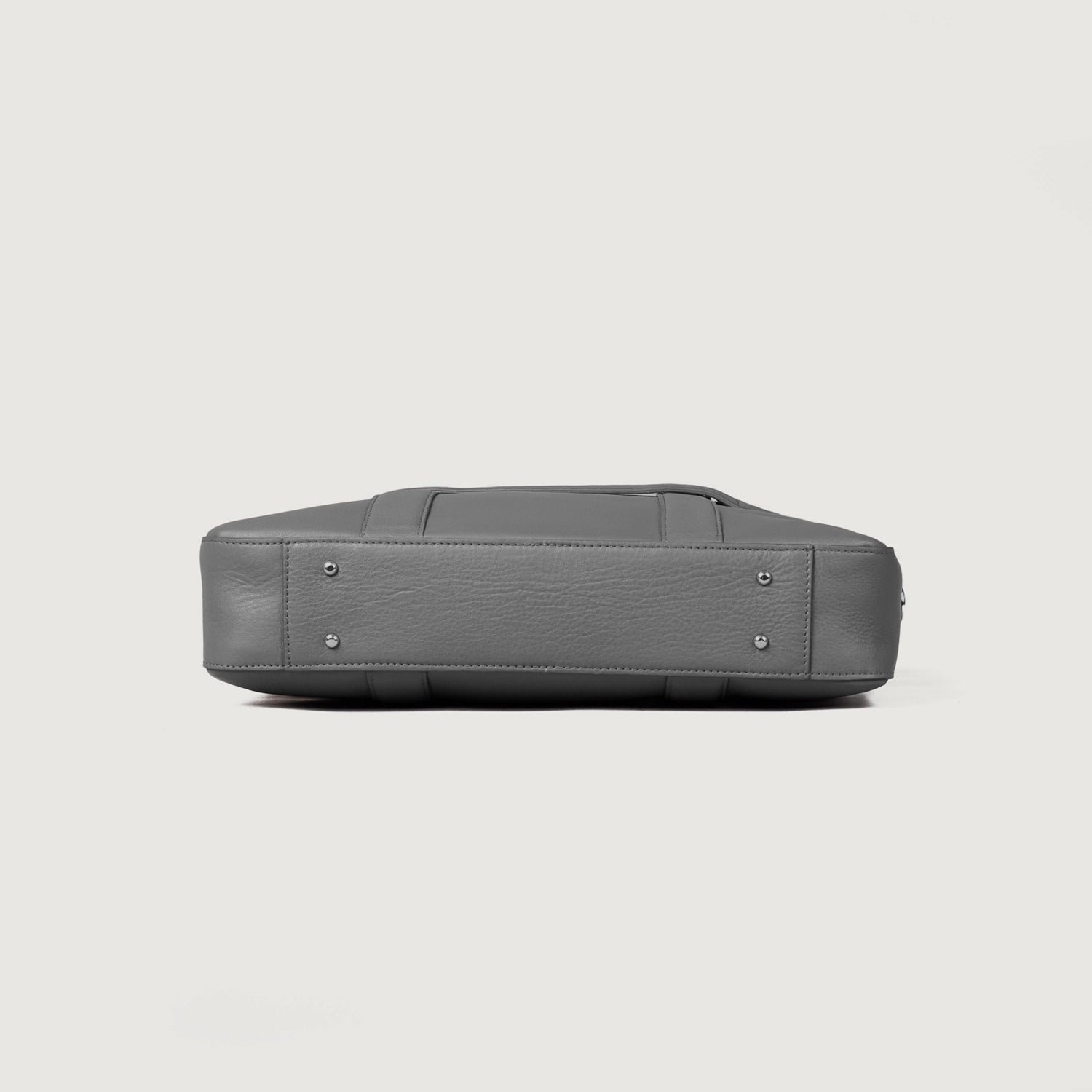 The Captain Grey Leather Briefcase - Image 4