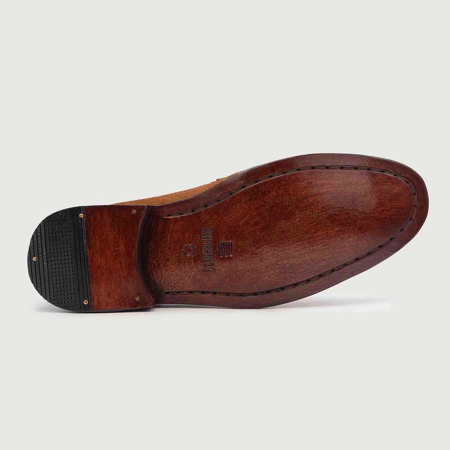 Baxton Brown Suede Leather Loafers - Image 5