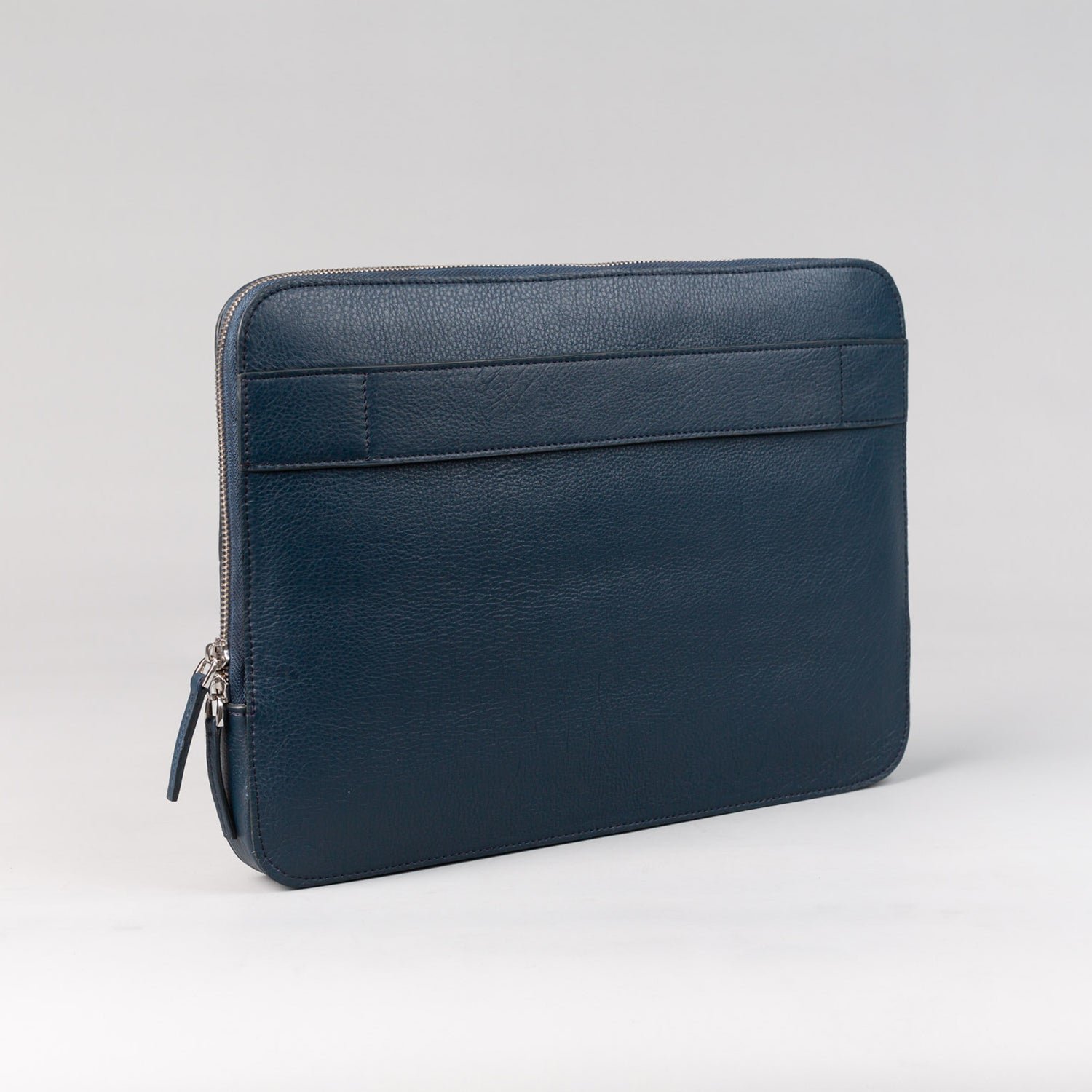 The Baxter Midnight Blue Leather Laptop Sleeve - Image 7