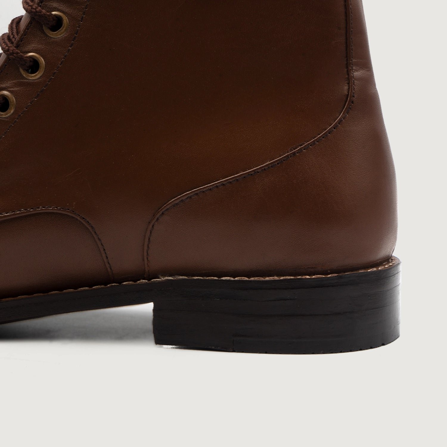 Knight Derby Brown Leather Boots - Image 6