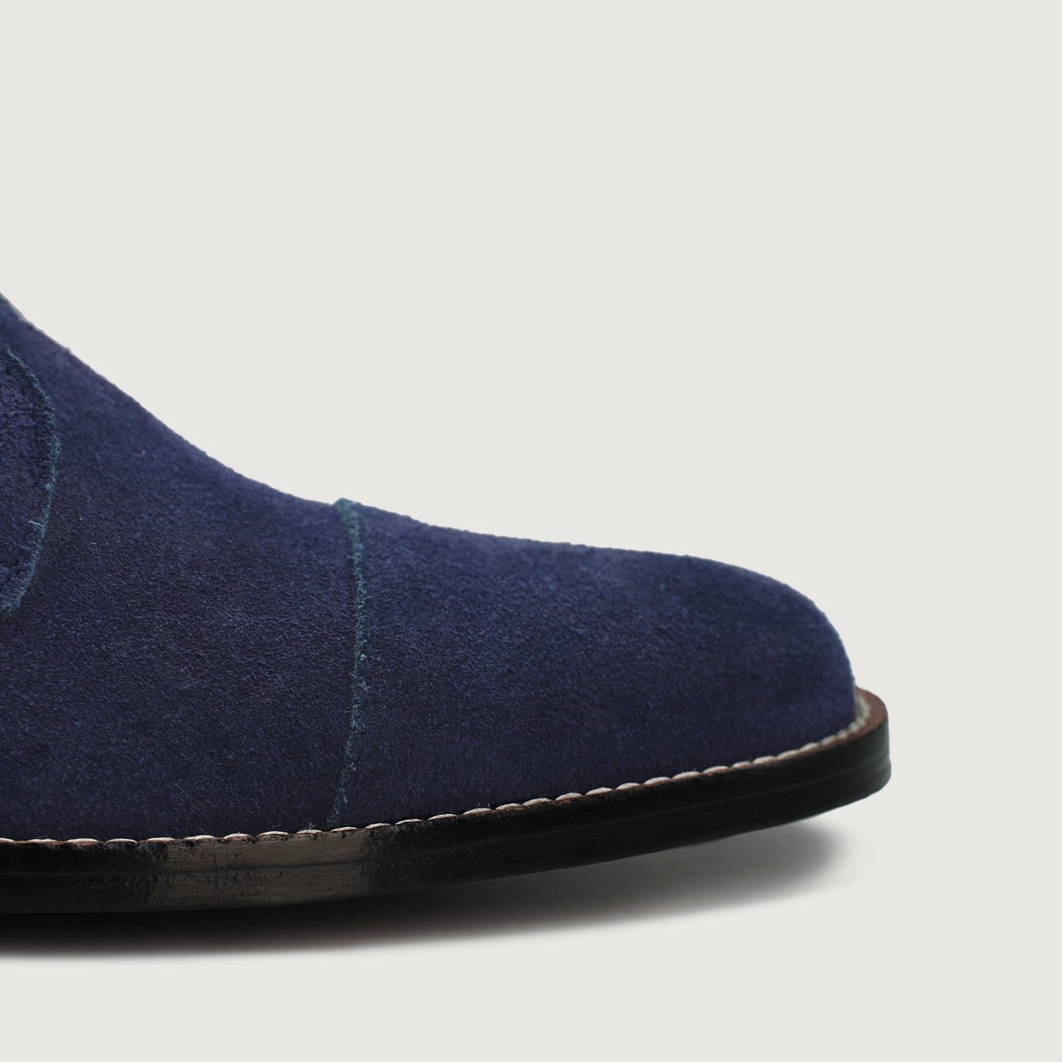 Knight Derby Midnight Blue Suede Leather Boots - Image 6