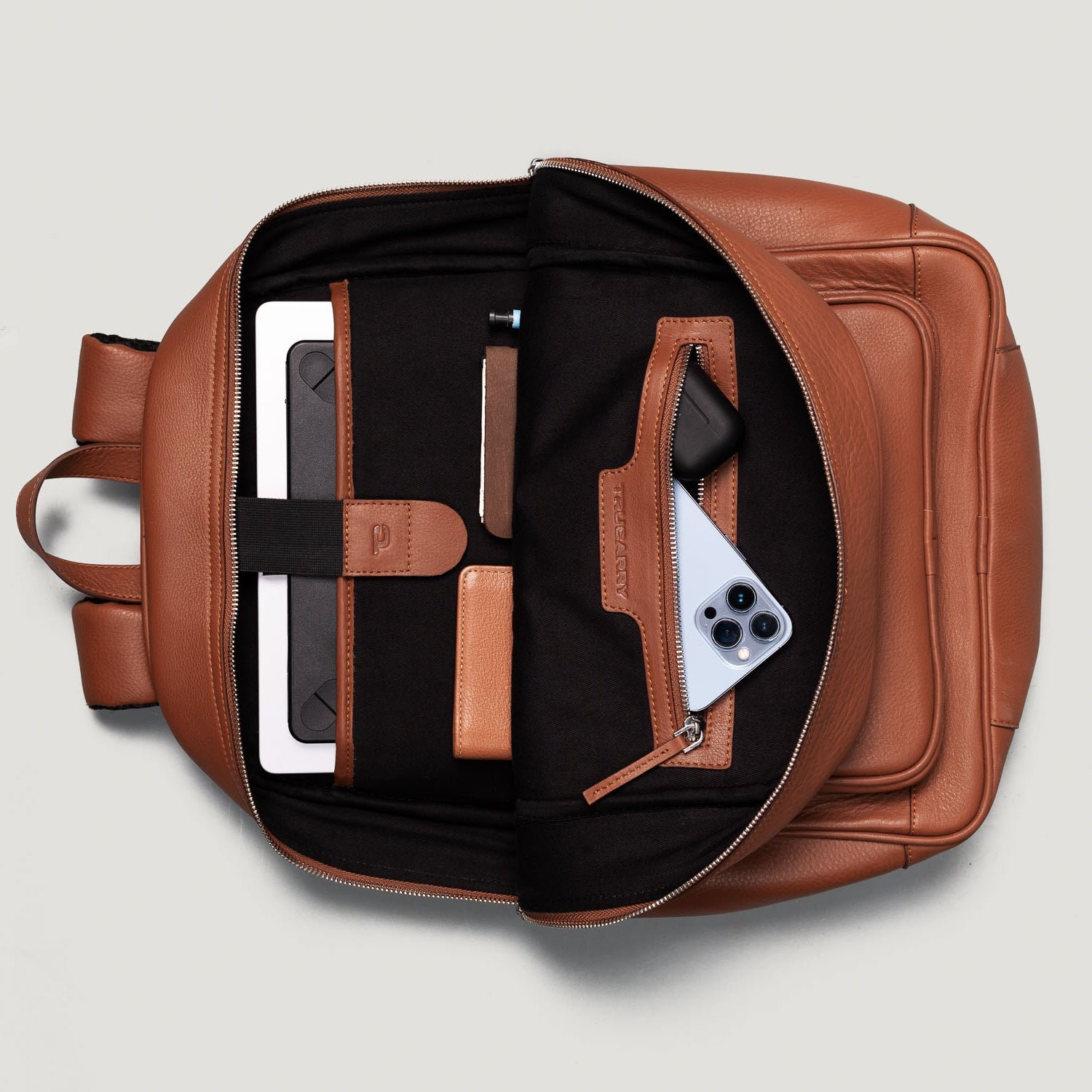 The Philos Brown Leather Backpack - Image 8