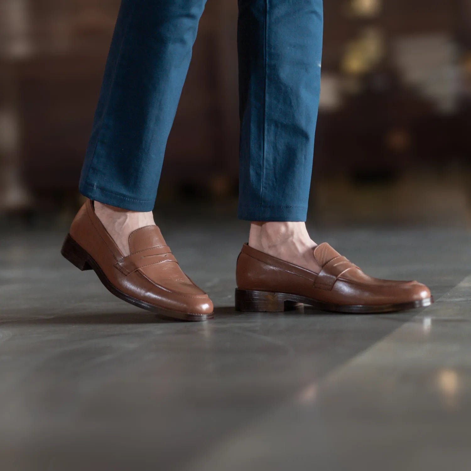 Baxton Brown Leather Loafers - Image 7