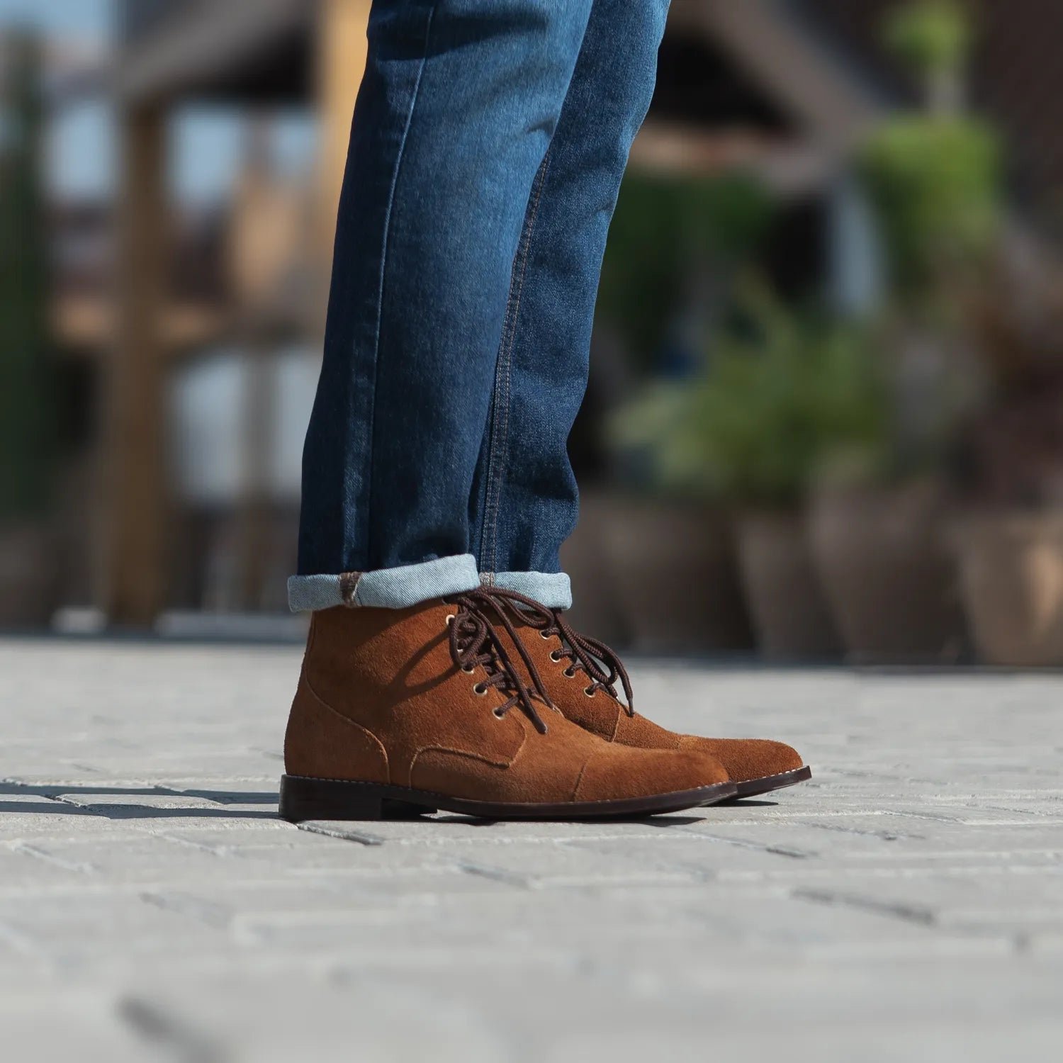 Knight Derby Brown Suede Leather Boots - Image 7