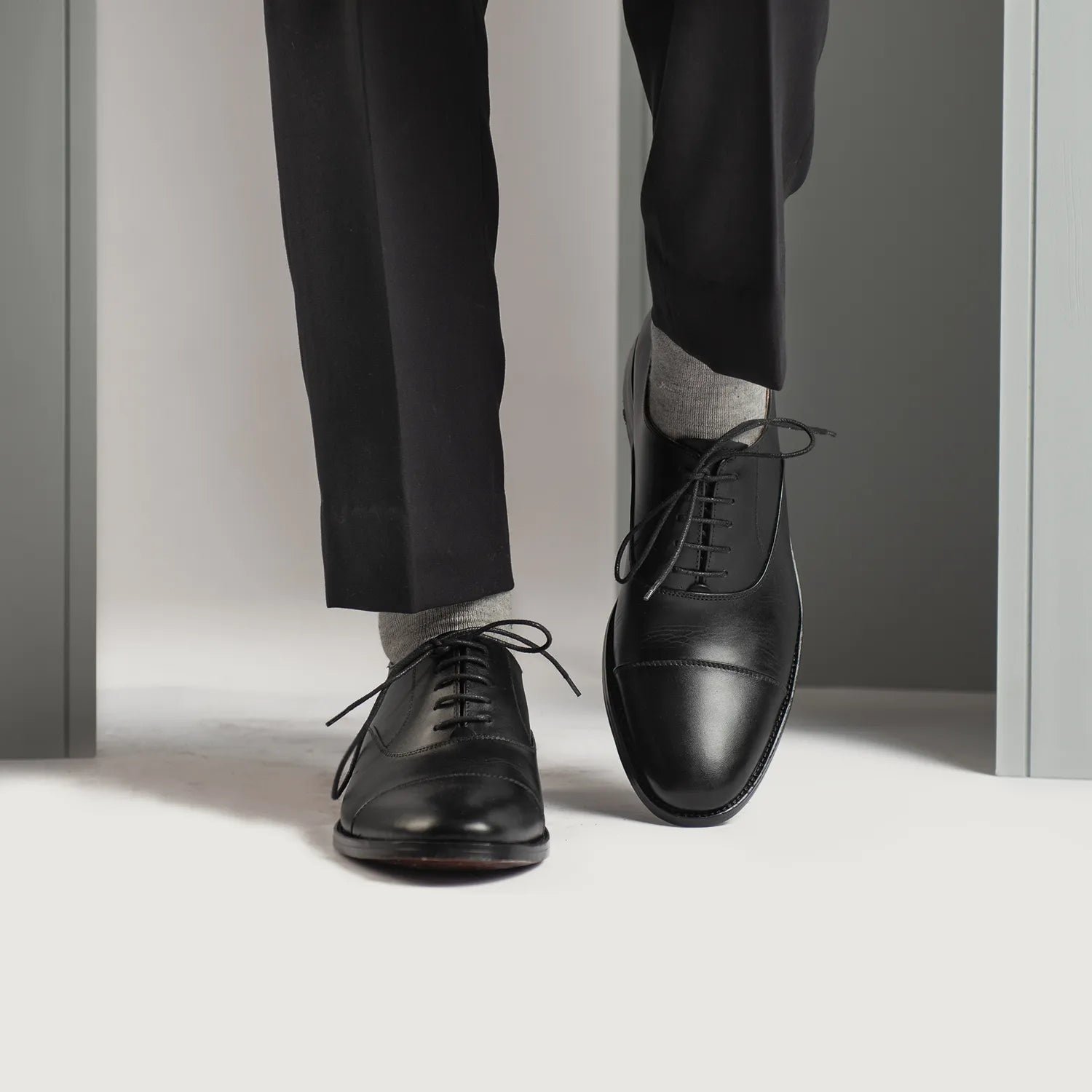 Professor Oxford Black Leather Shoes - Image 7