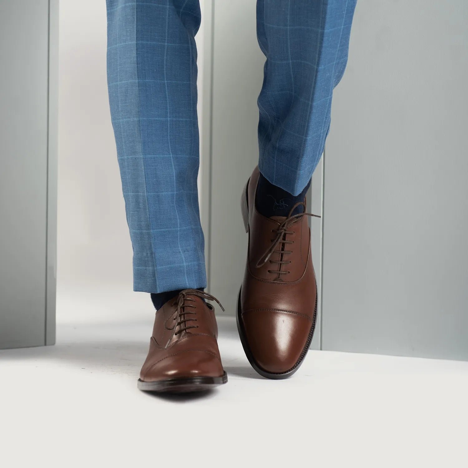 Professor Oxford Brown Leather Shoes - Image 7