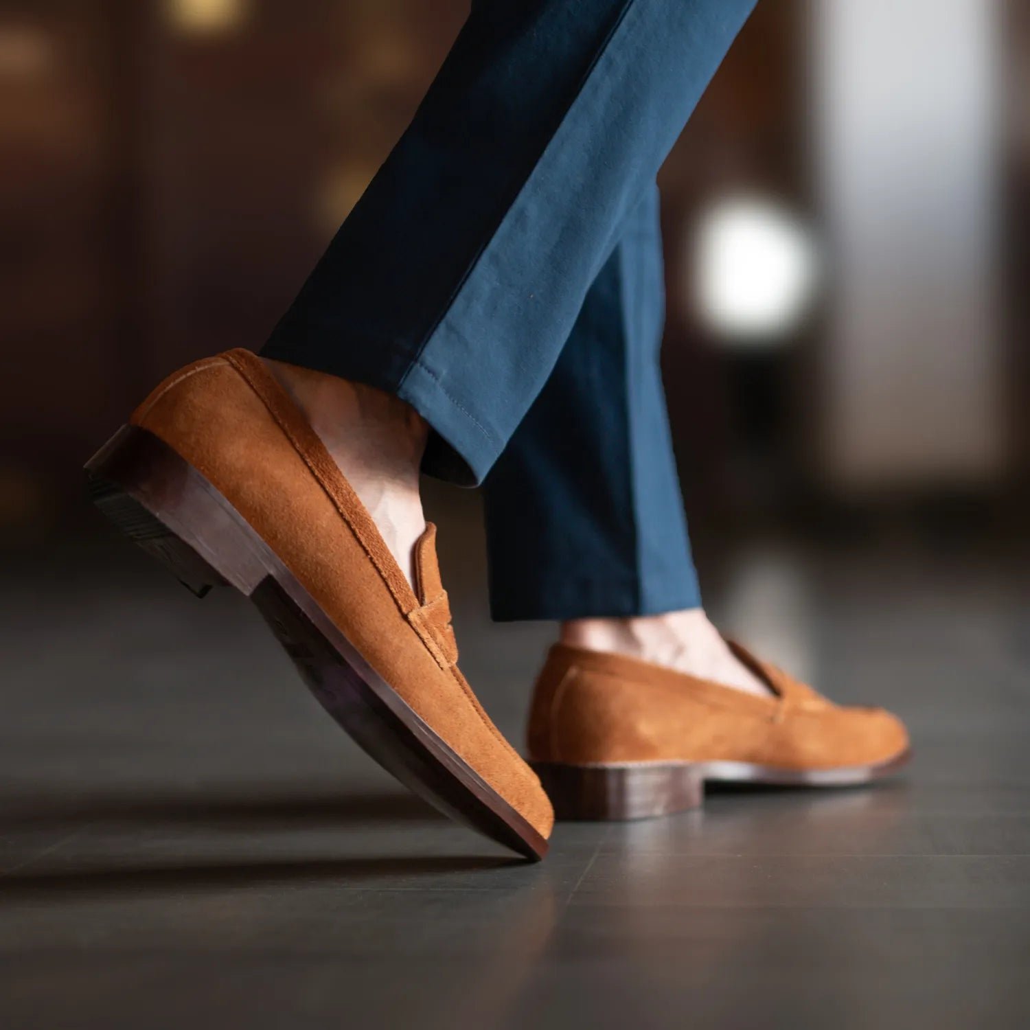 Baxton Brown Suede Leather Loafers - Image 8