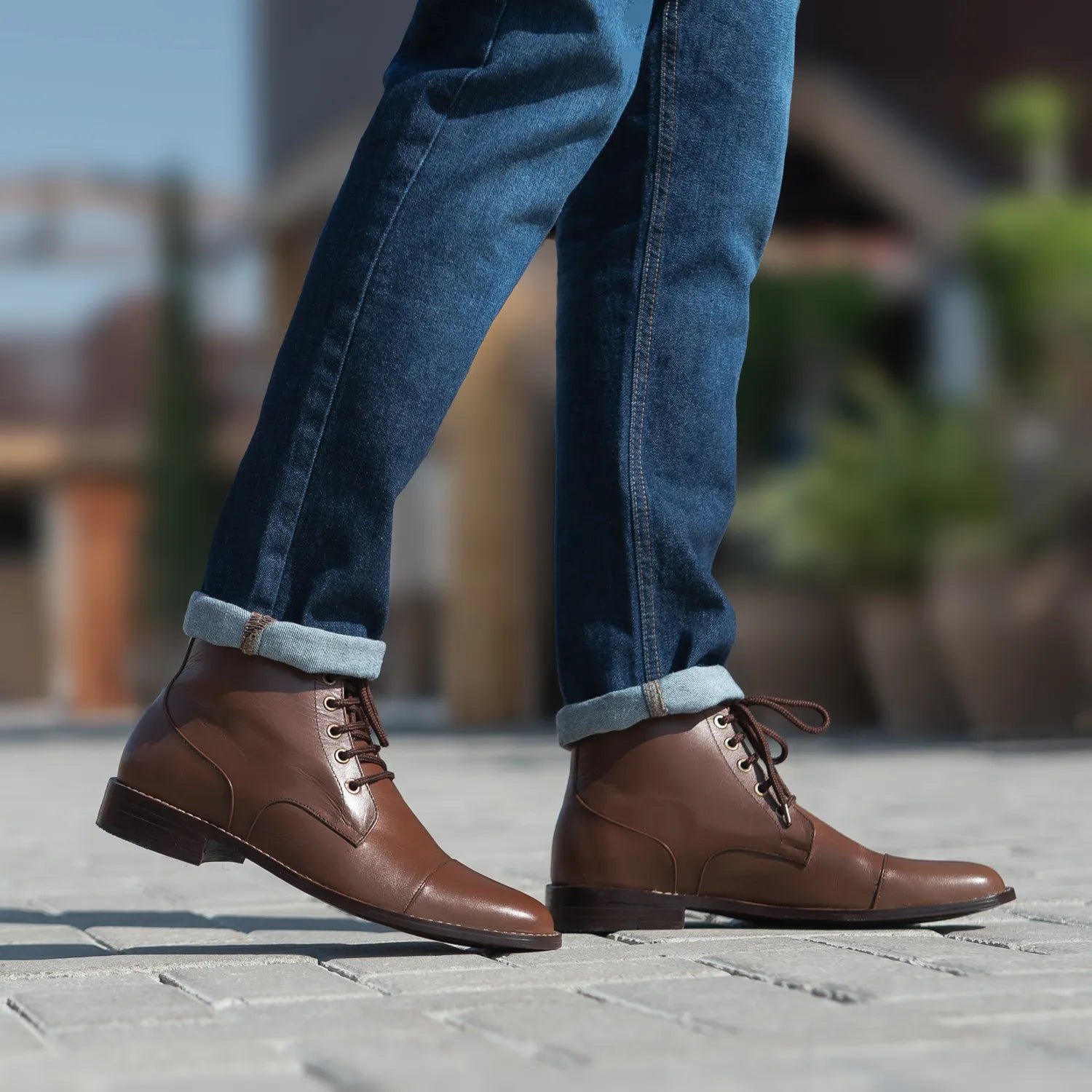 Knight Derby Brown Leather Boots - Image 8