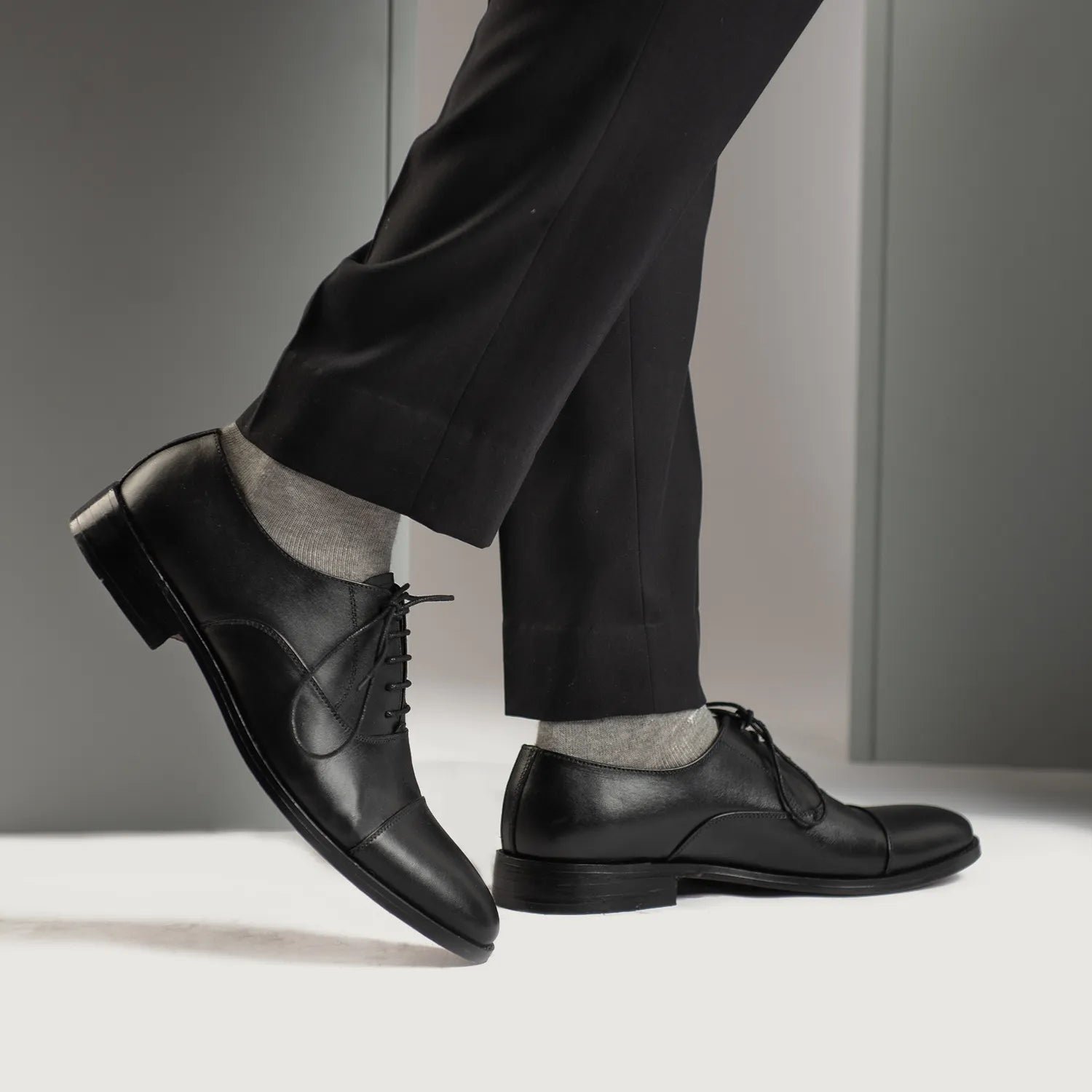 Professor Oxford Black Leather Shoes - Image 8