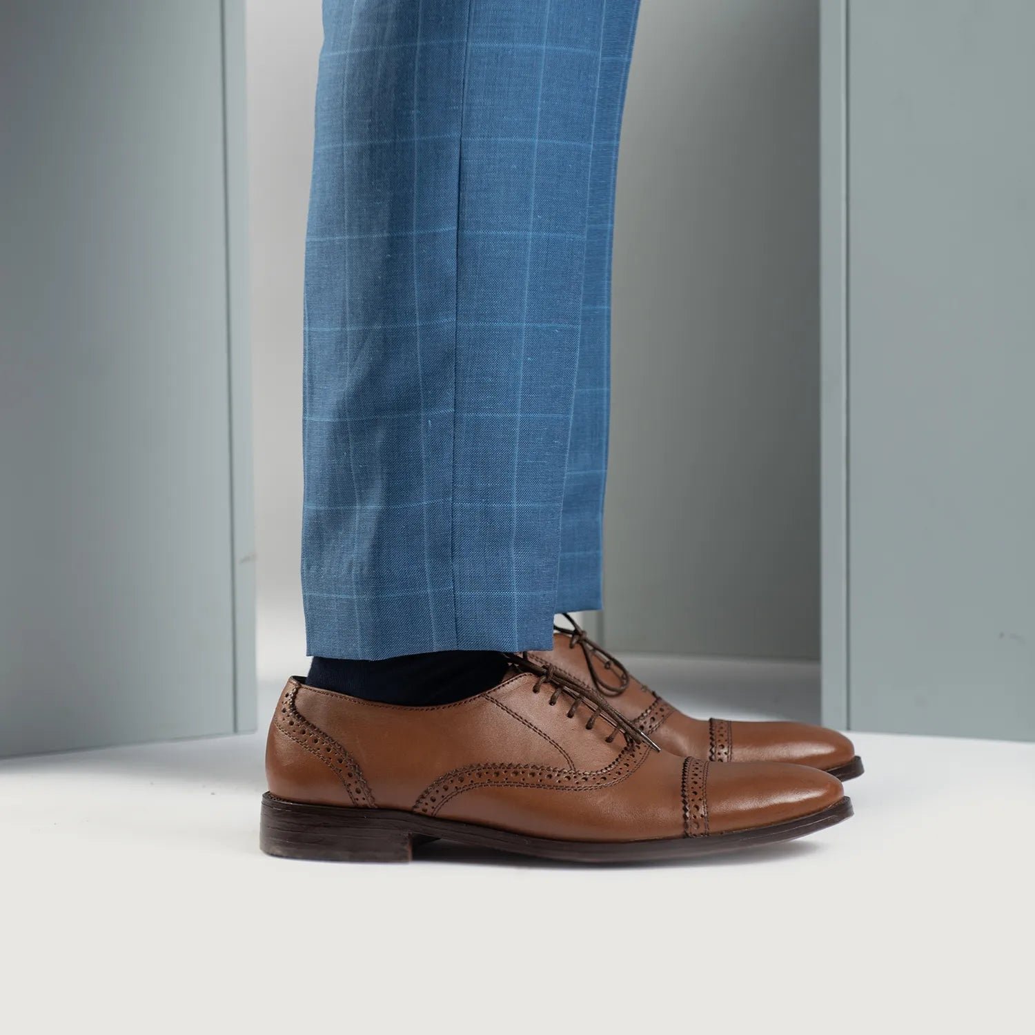 Greyson Brogues Oxford Tan Leather Shoes - Image 8