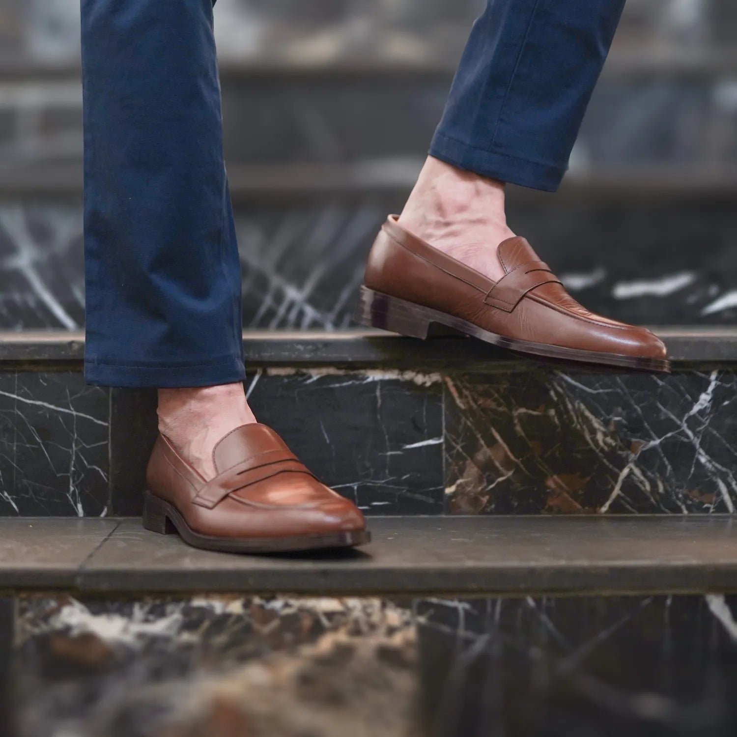 Baxton Brown Leather Loafers - Image 9