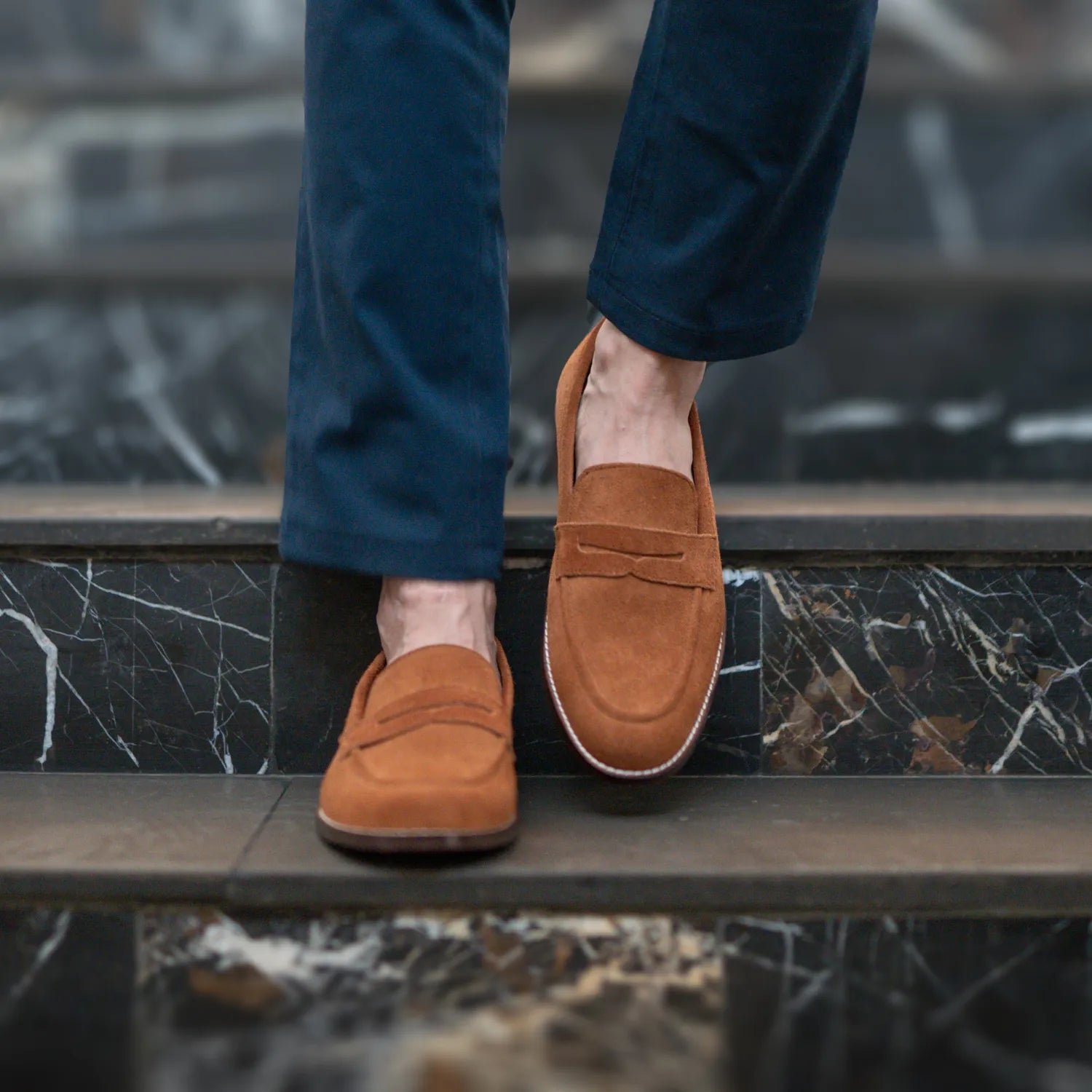 Baxton Brown Suede Leather Loafers - Image 9