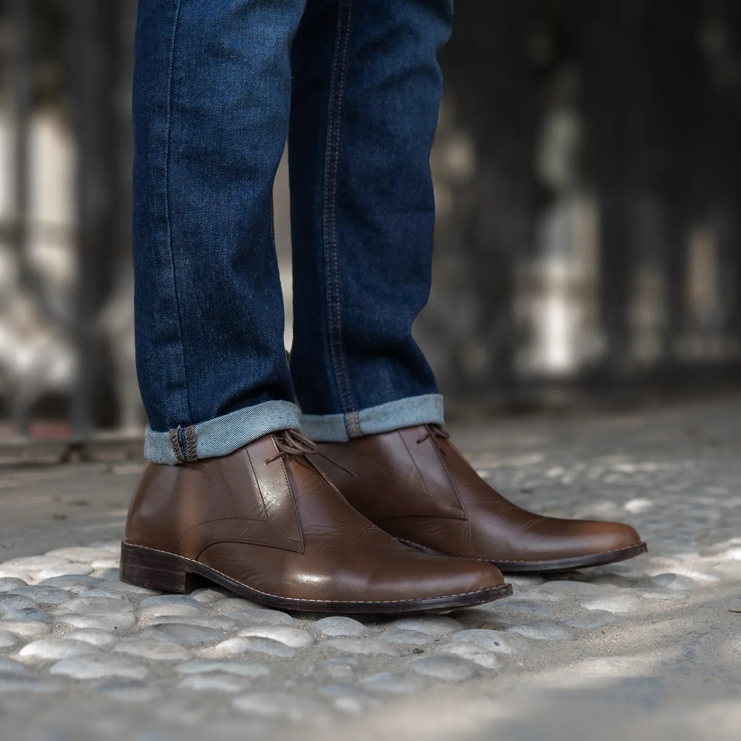 Corry Chukka Brown Leather Boots - Image 9