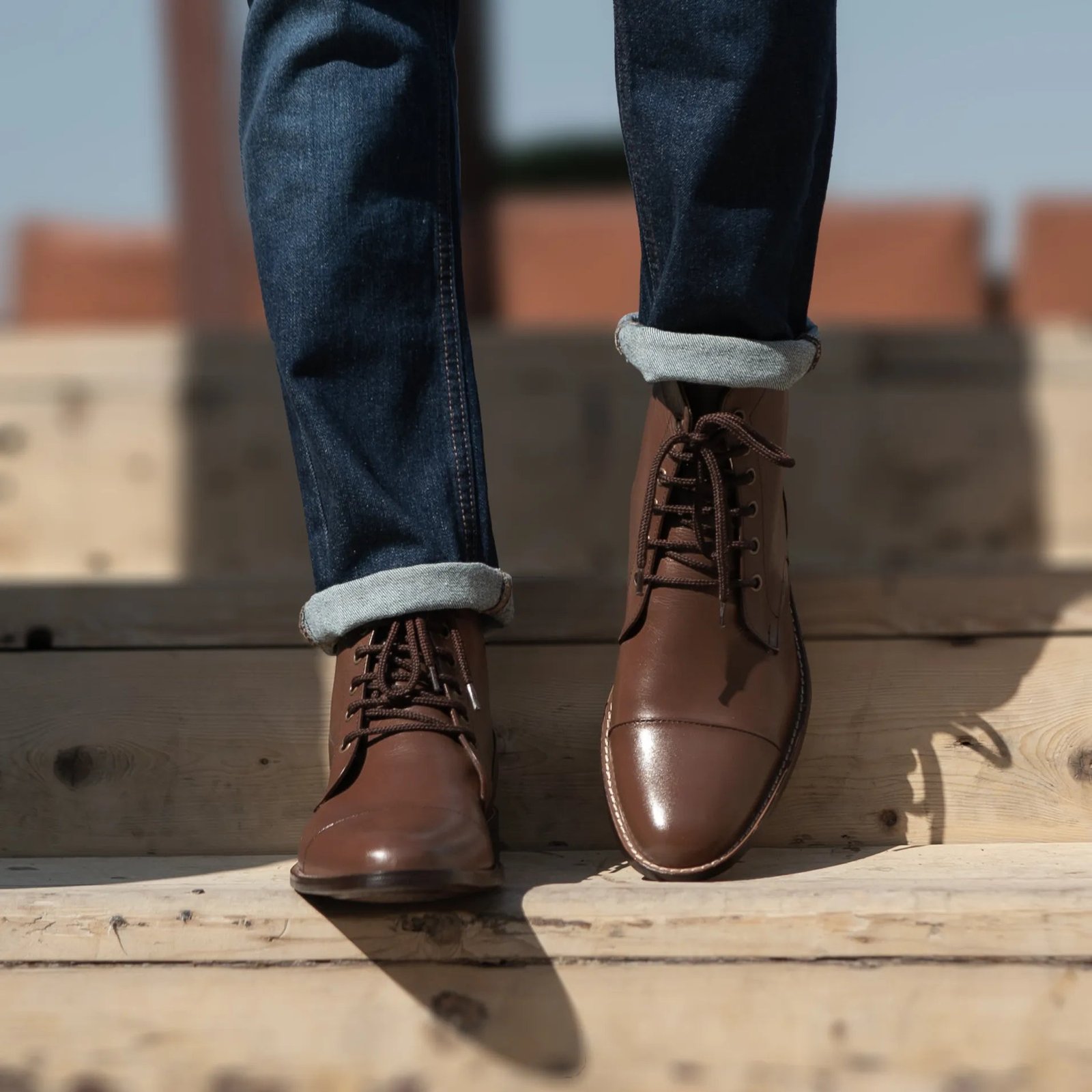 Knight Derby Brown Leather Boots - Image 9