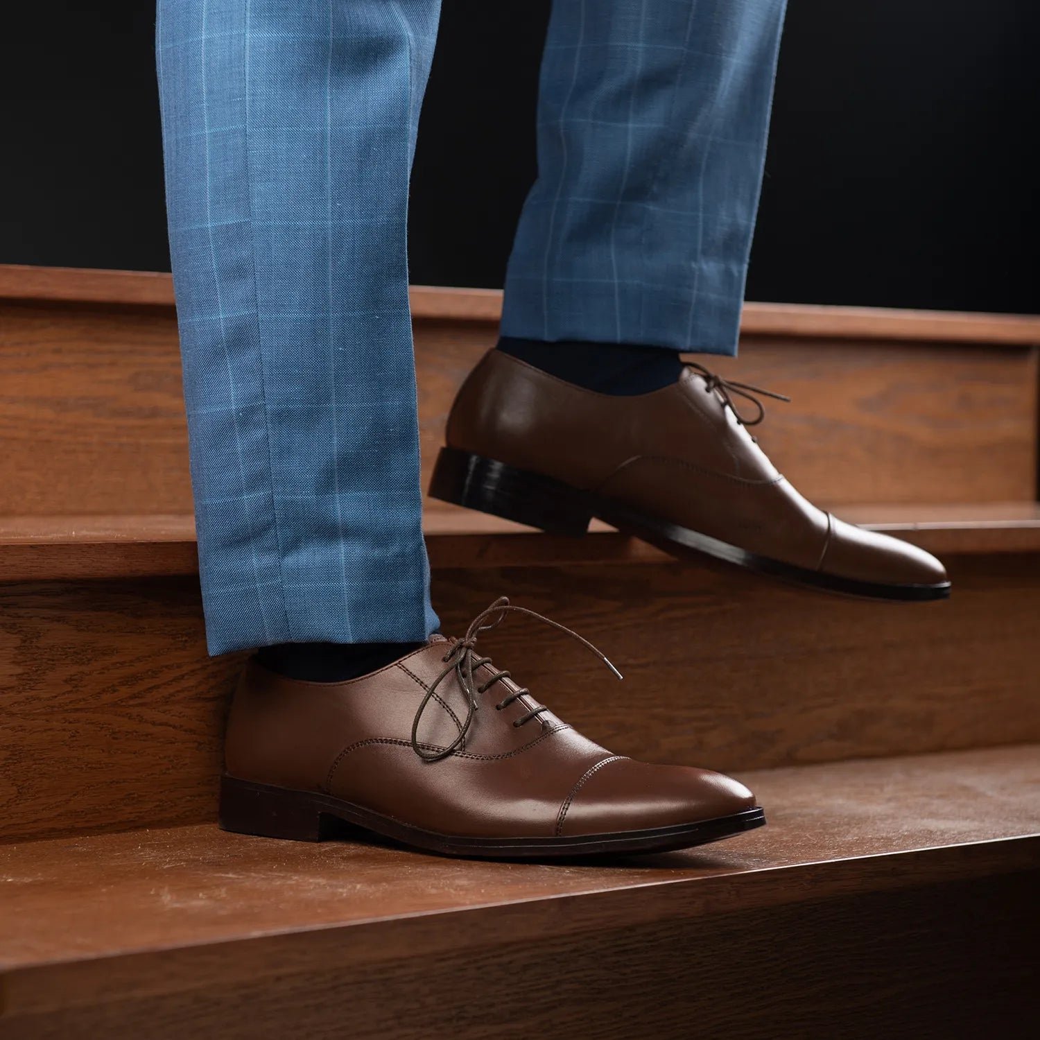 Professor Oxford Brown Leather Shoes - Image 9