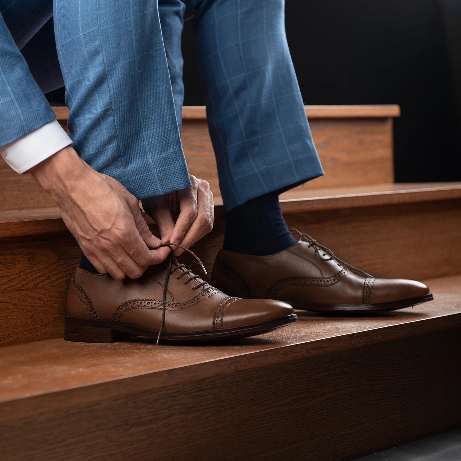 Greyson Brogues Oxford Brown Leather Shoes - Image 10