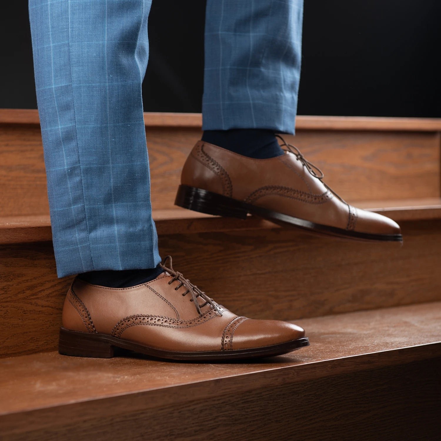 Greyson Brogues Oxford Tan Leather Shoes - Image 10