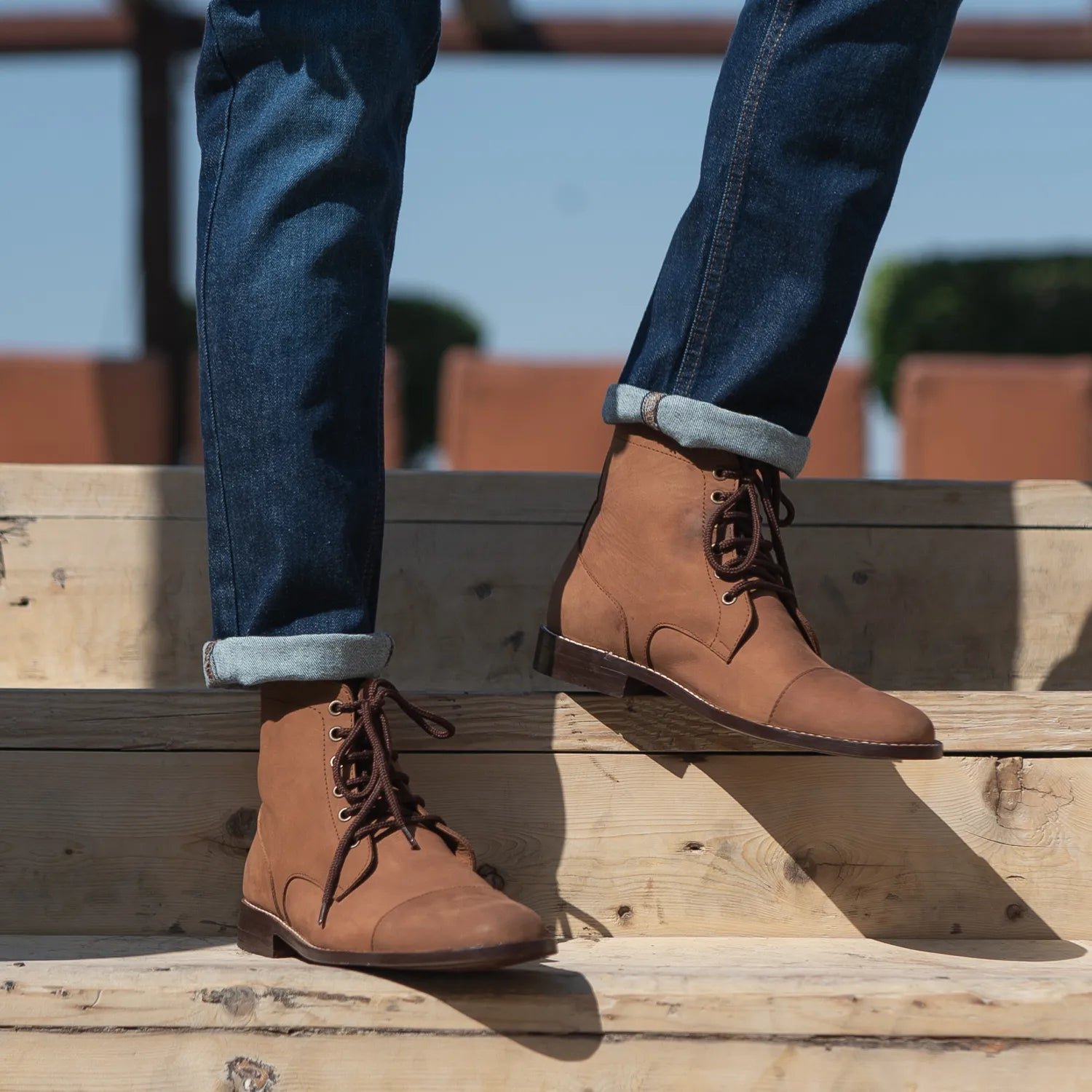 Knight Derby Oil Pull-up Brown Leather Boots - Image 10
