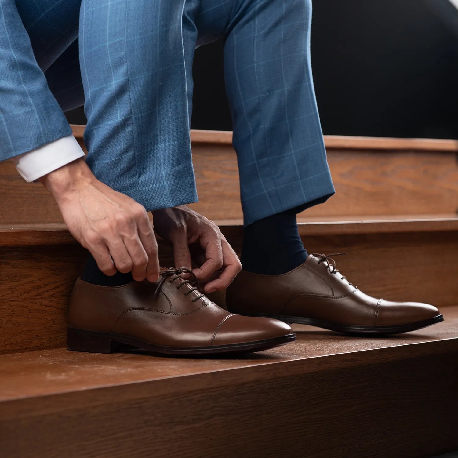Professor Oxford Brown Leather Shoes - Image 10
