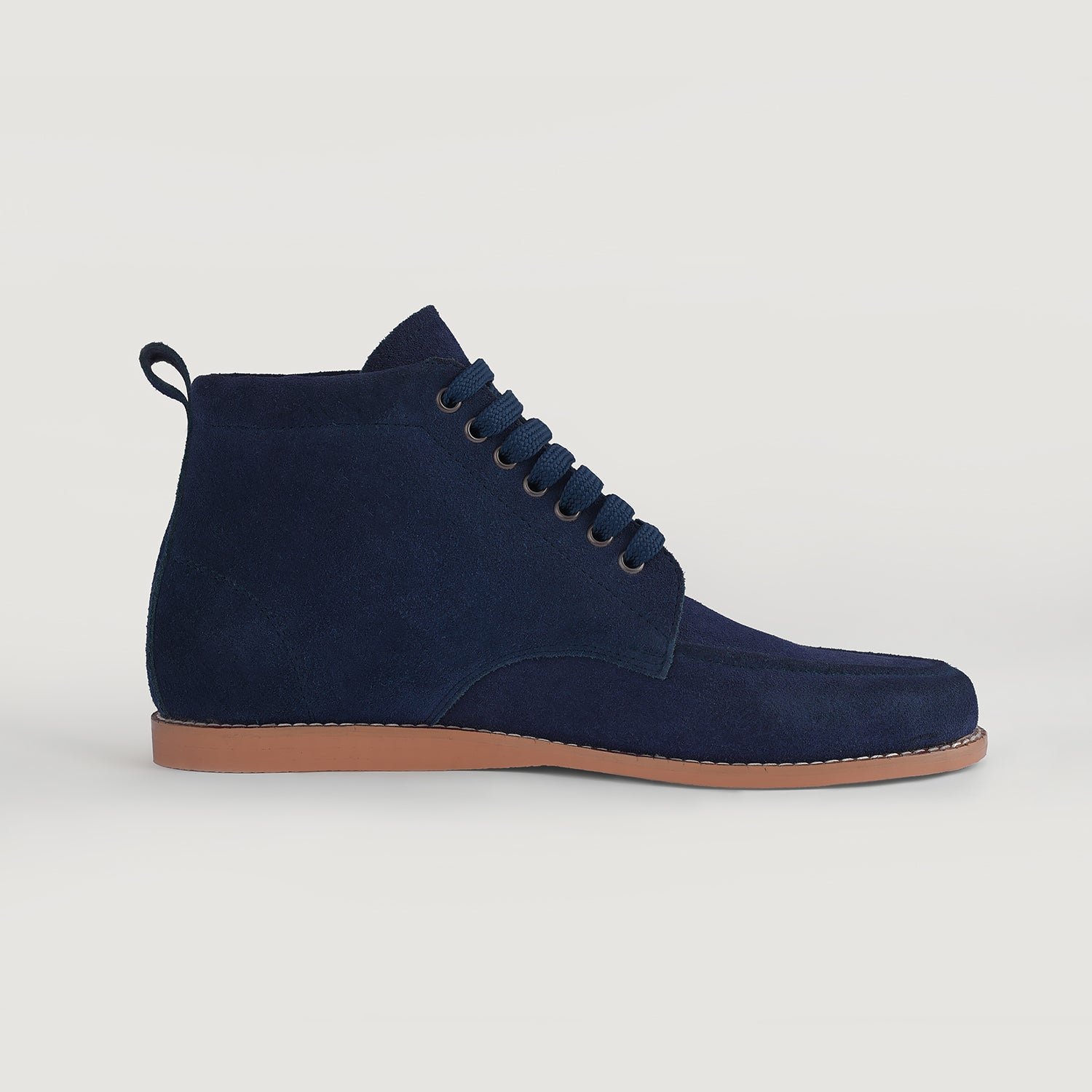 Bearman Moc Toe Blue Suede Boots - Image 2