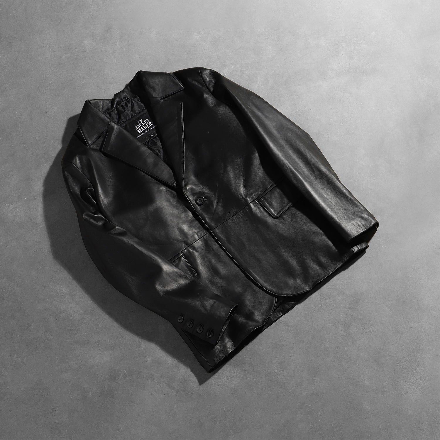 Daron Black Leather Blazer - Image 7