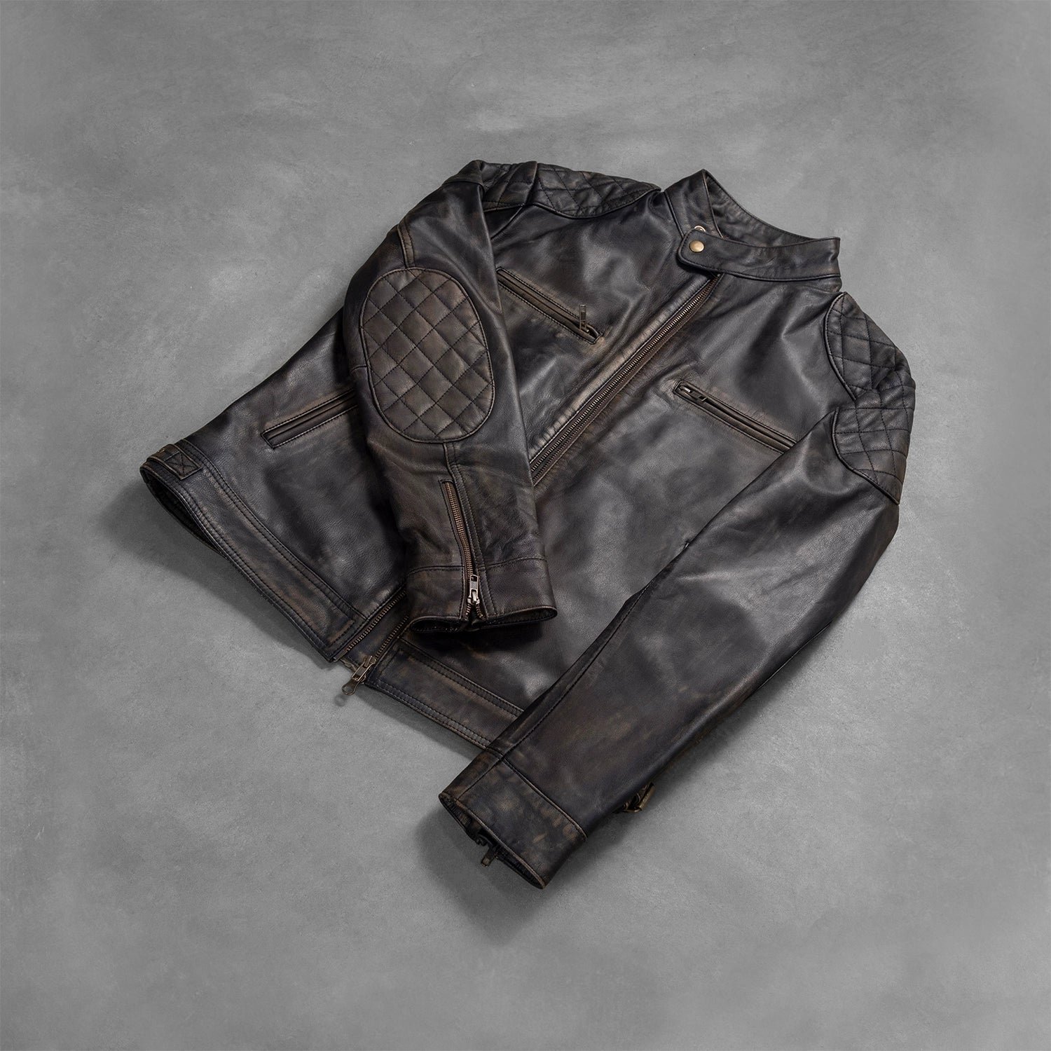Gatsby Distressed Brown Leather Jacket - Image 8