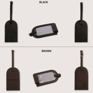 Personalized Leather Luggage Tag With Name/Initials Engraving - Add On