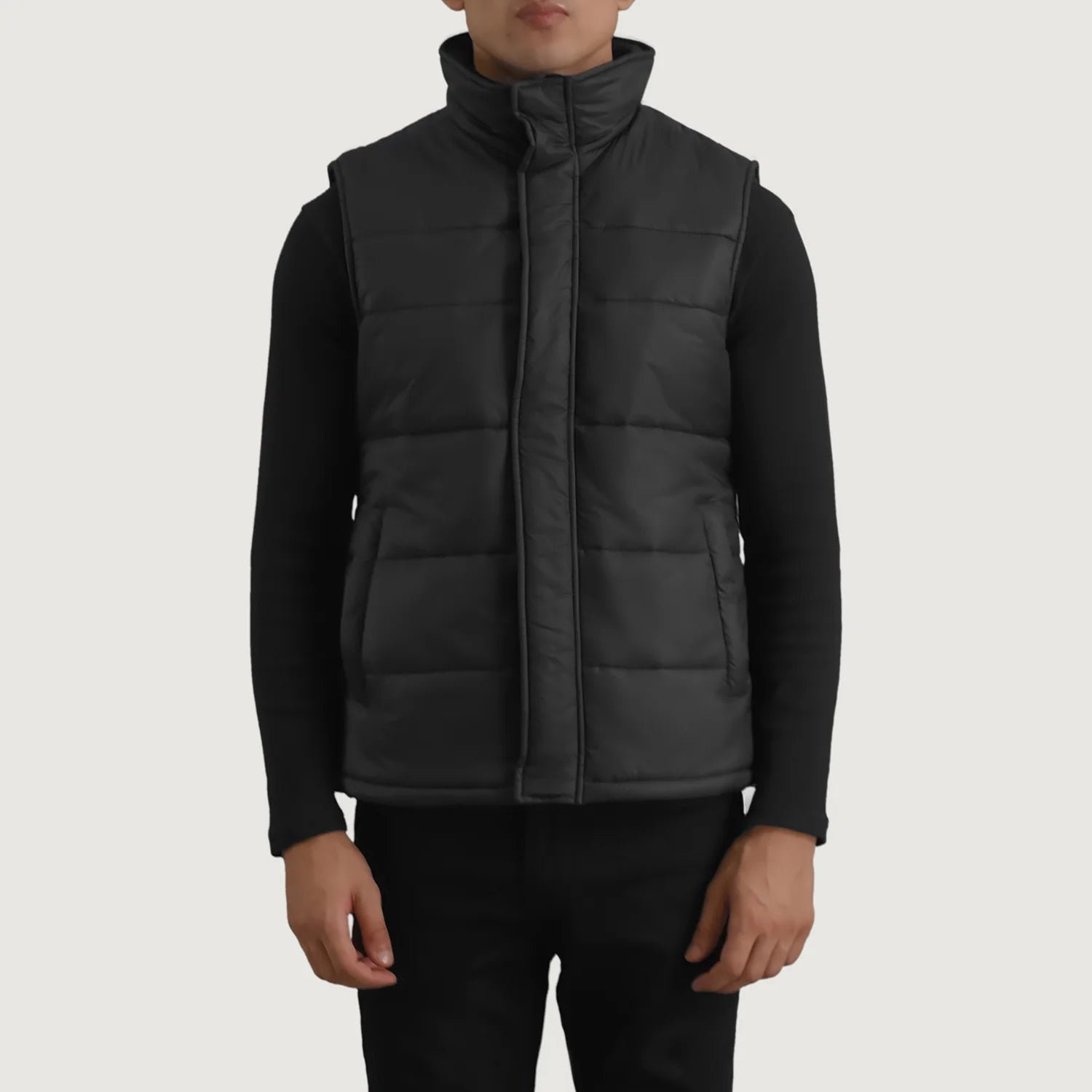 Bryan Black Puffer Vest - Image 4