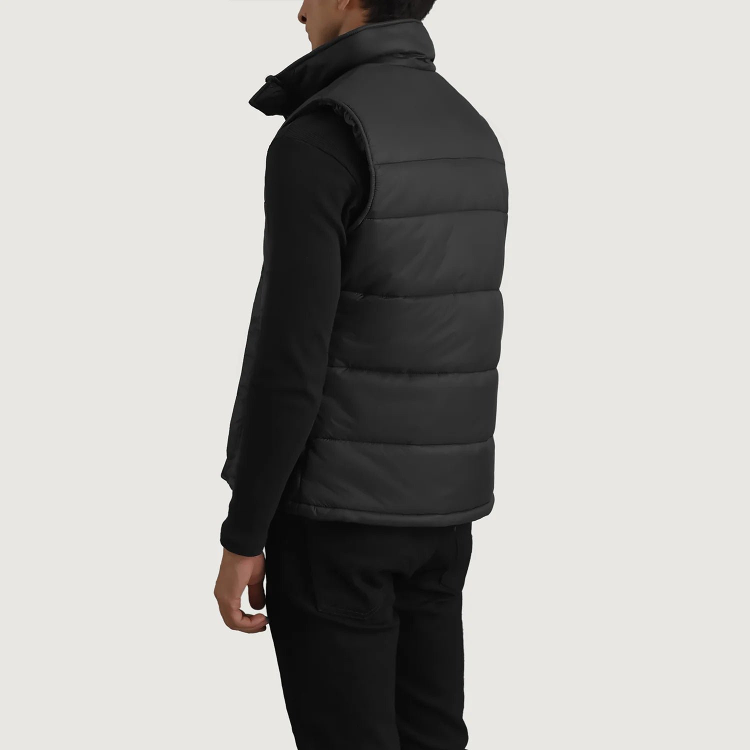 Bryan Black Puffer Vest - Image 5
