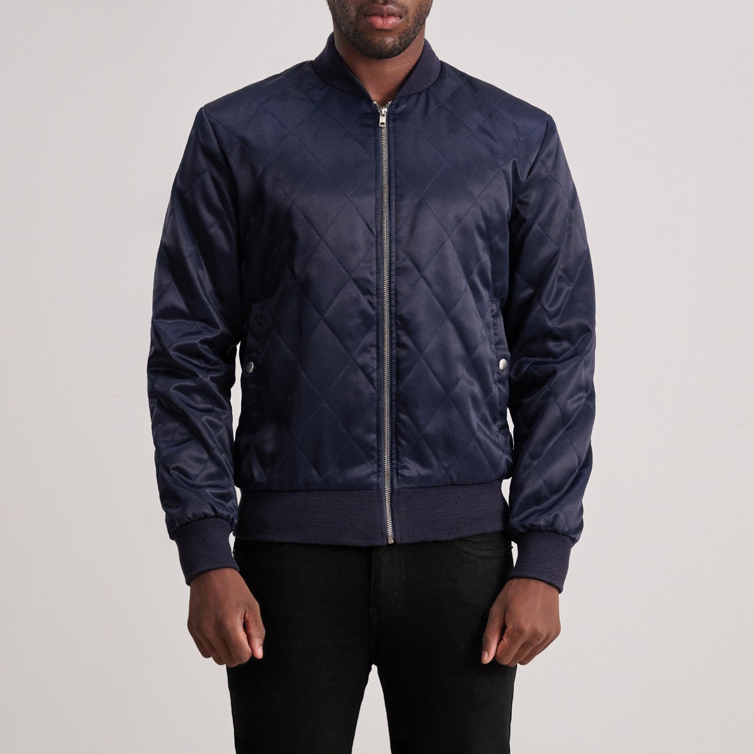 Danson Quilted Blue Varsity Jacket