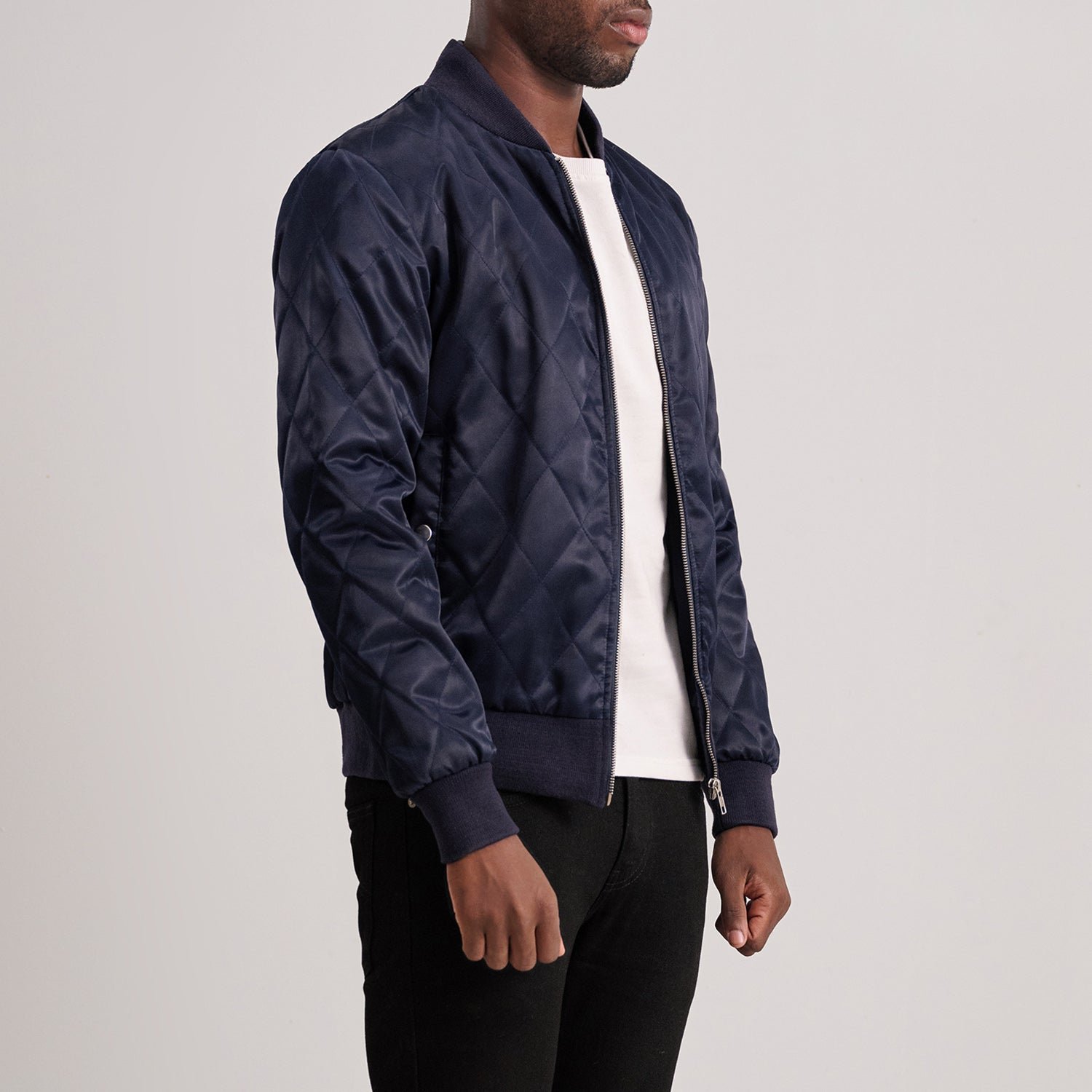 Danson Quilted Blue Varsity Jacket - Image 2