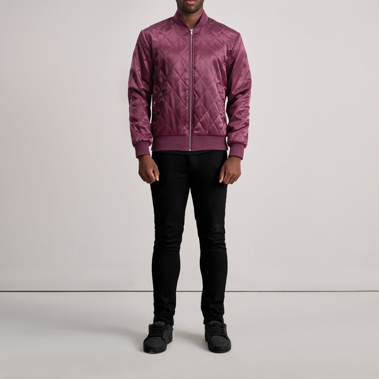 Danson Quilted Maroon Varsity Jacket - Image 4