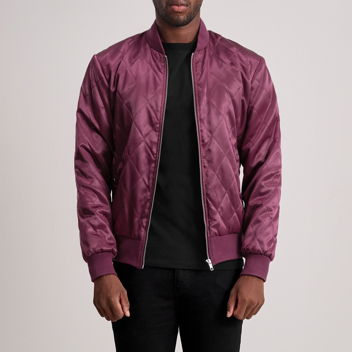 Danson Quilted Maroon Varsity Jacket - Image 3