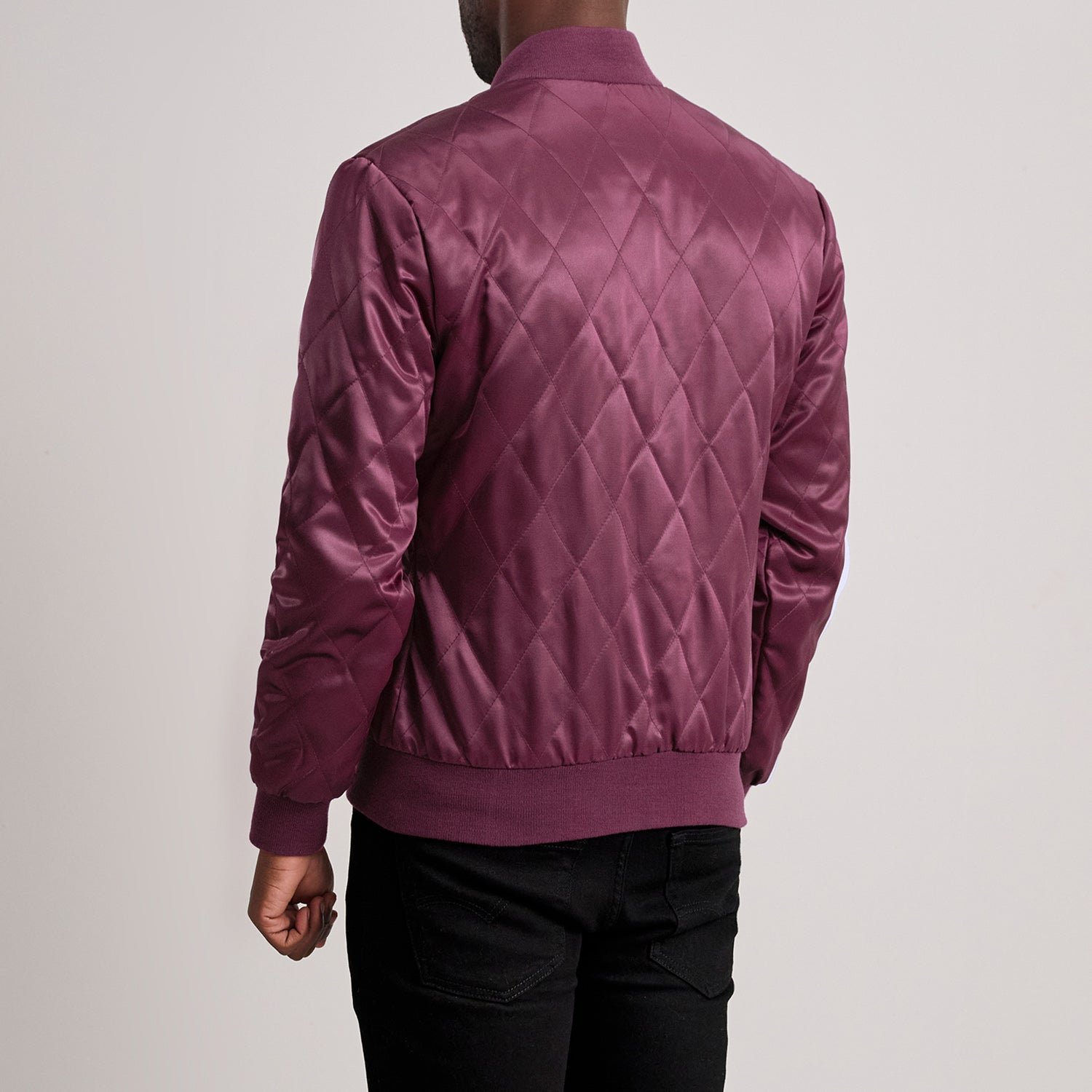 Danson Quilted Maroon Varsity Jacket - Image 5