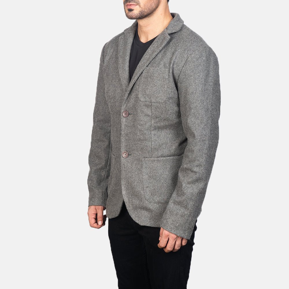 Borges Grey Wool Blazer - Image 2