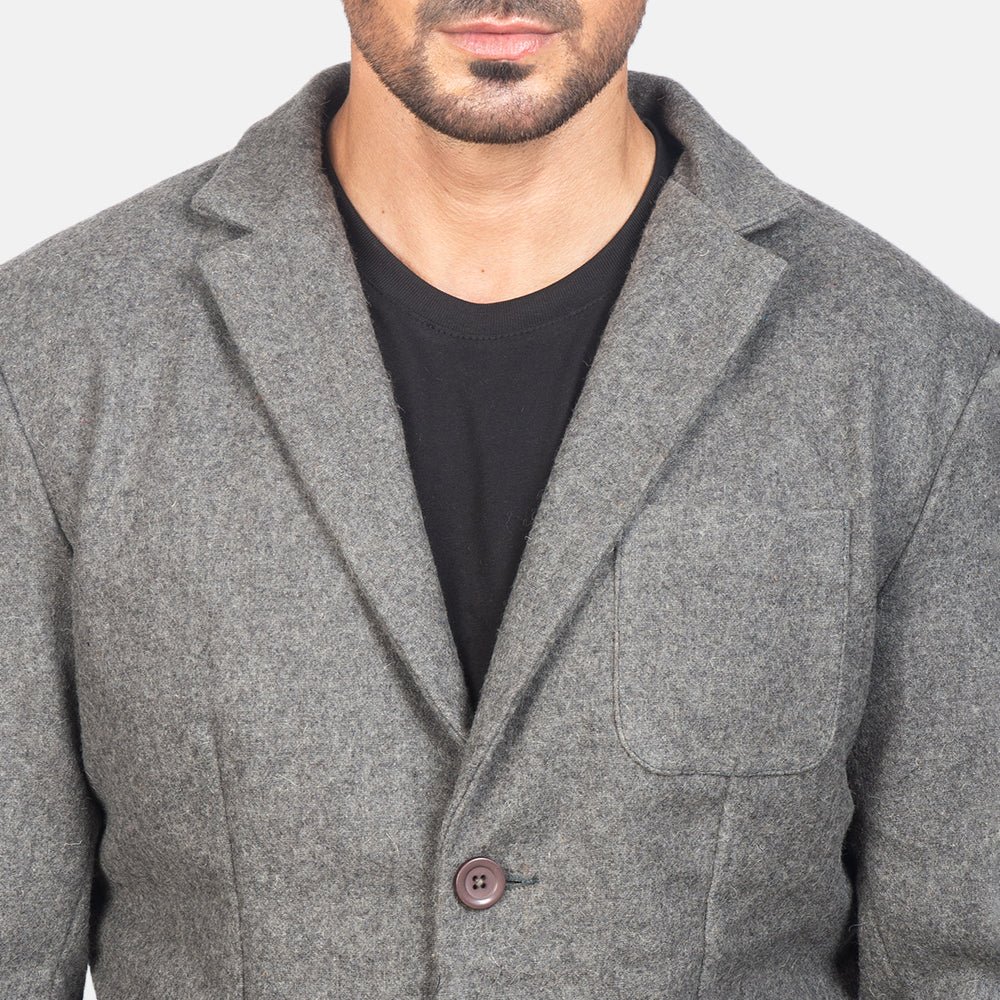 Borges Grey Wool Blazer - Image 6