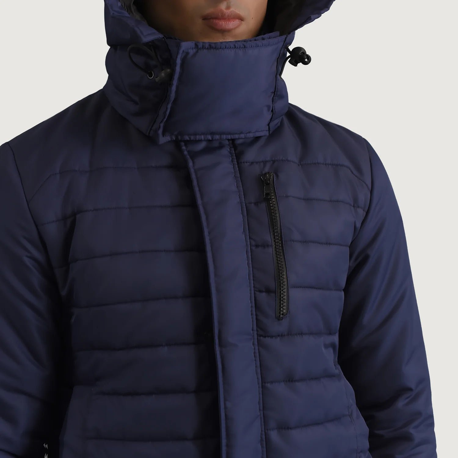 Malcolm Blue Hooded Puffer Jacket - Image 6